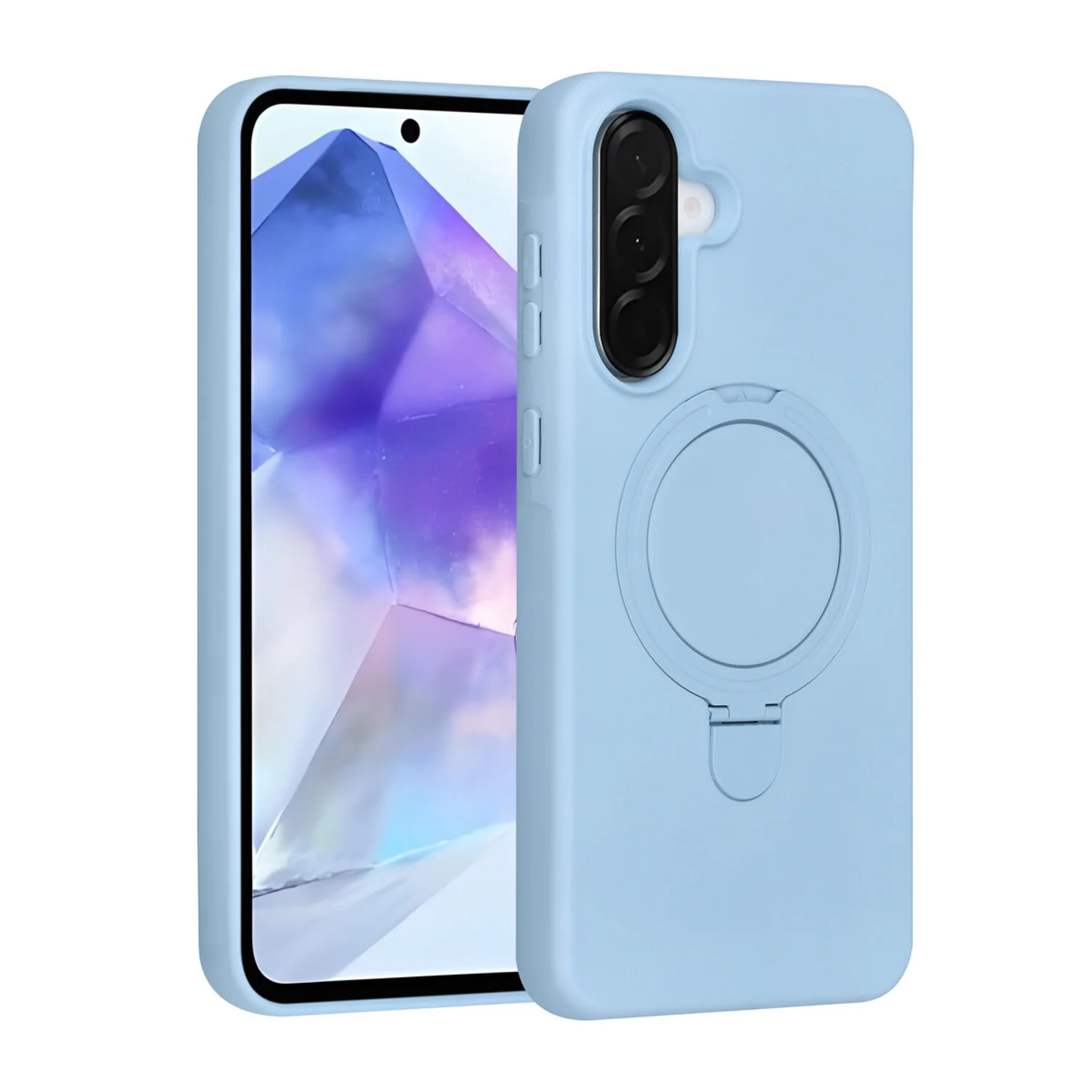 TUNIQ TUNIQ Galaxy A56 Back-Cover hul - Magsafe With Ring Stand - Hanger - Baby Blue