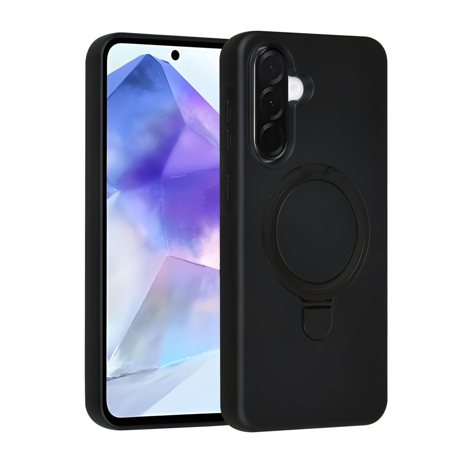 TUNIQ TUNIQ Galaxy A56 Back-Cover hul - Magsafe With Ring Stand - Hanger - Schwarz