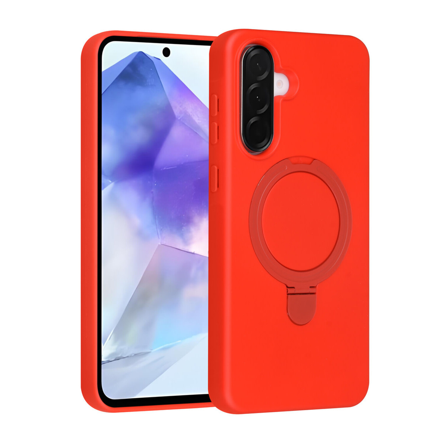 TUNIQ TUNIQ Galaxy A56 Back-Cover hul - Magsafe With Ring Stand - Hanger - Classic Red