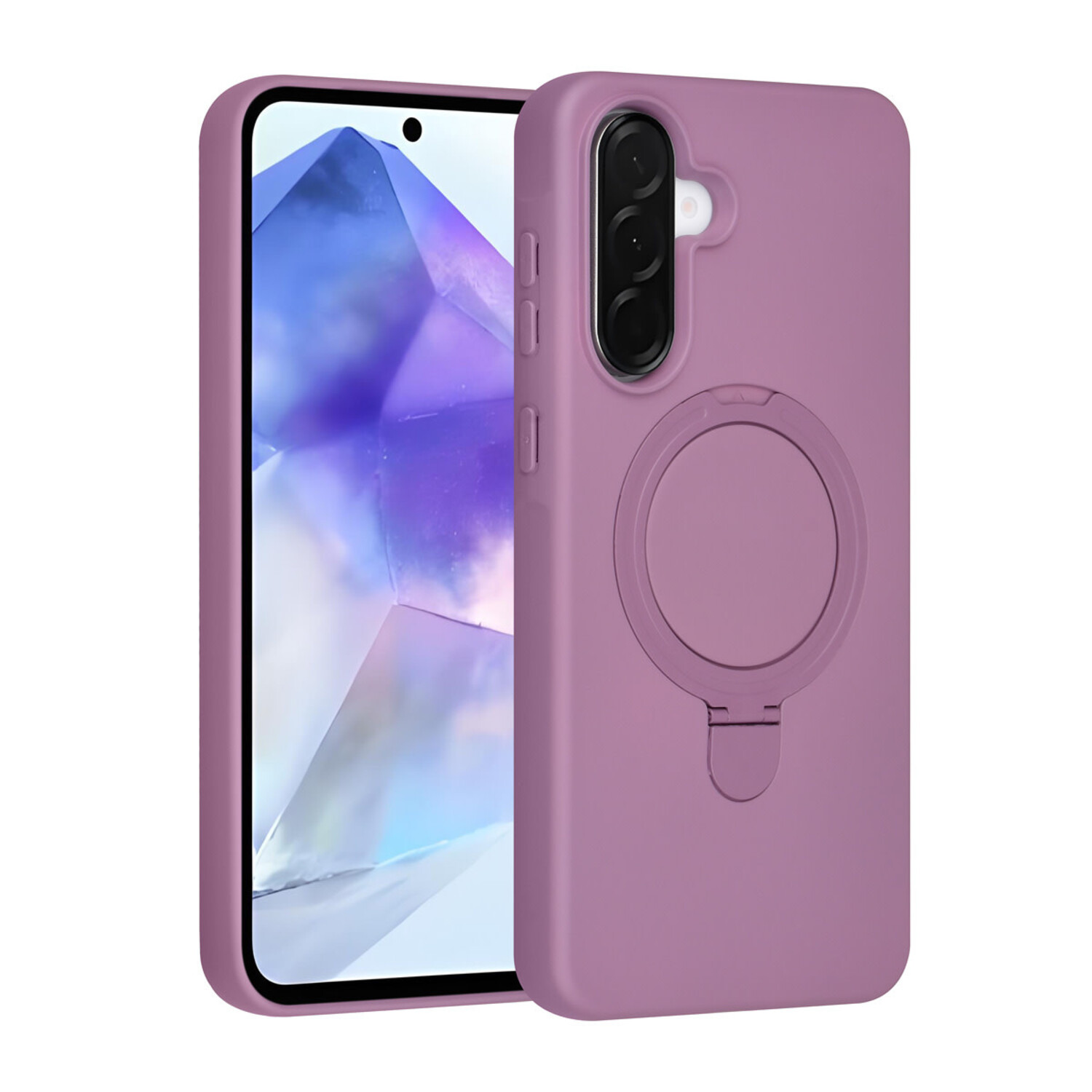 TUNIQ TUNIQ Galaxy A56 Back-Cover hul - Magsafe With Ring Stand - Hanger - Sunset Purple