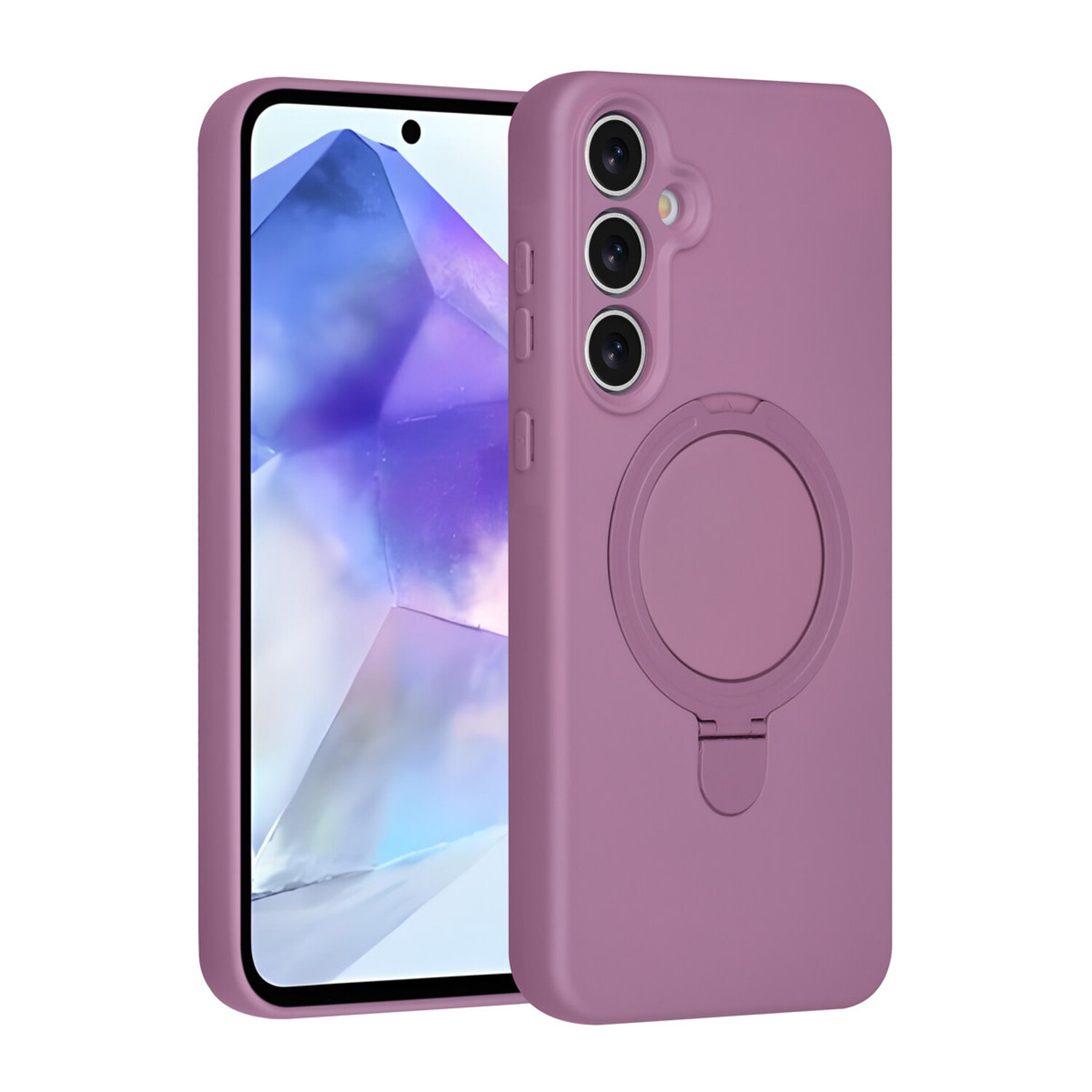 TUNIQ TUNIQ Galaxy A55 Back-Cover hul - Magsafe With Ring Stand - Hanger - Sunset Purple