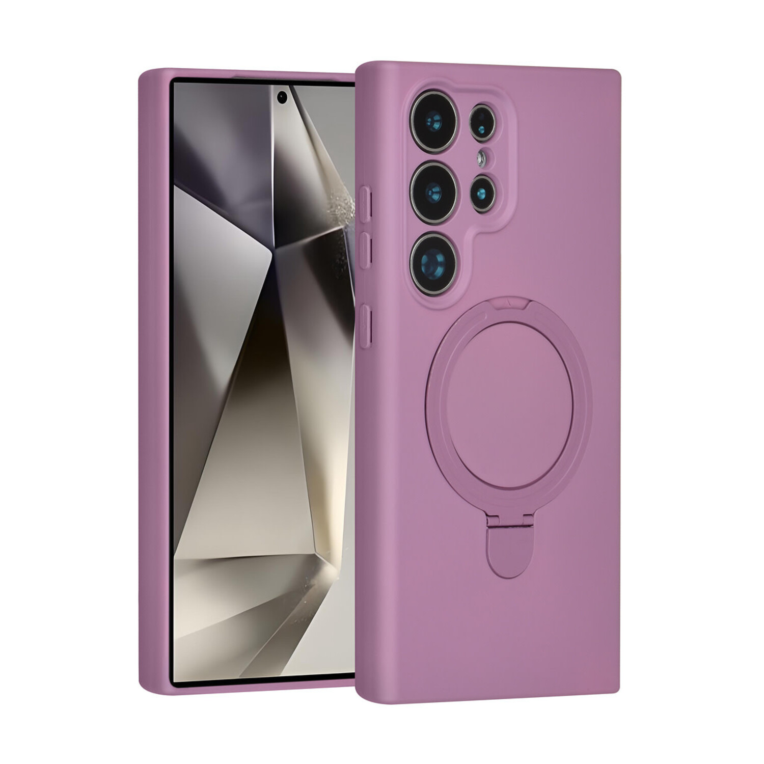 TUNIQ TUNIQ Galaxy S24 Ultra Back-Cover hul - Magsafe With Ring Stand - Hanger - Sunset Purple