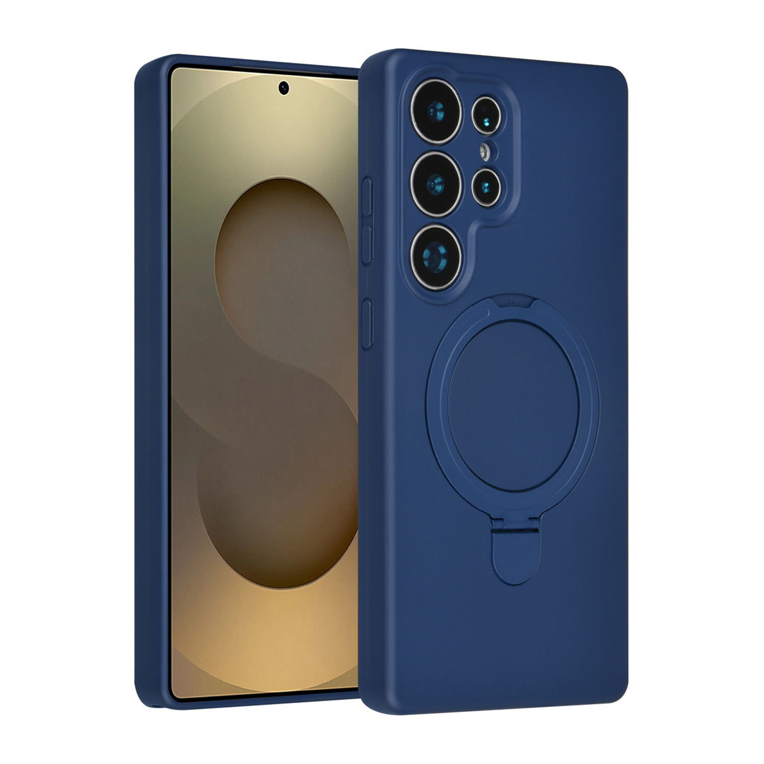 TUNIQ TUNIQ Galaxy S25 Ultra Back-Cover hul - Magsafe With Ring Stand - Hanger - Navy Blue