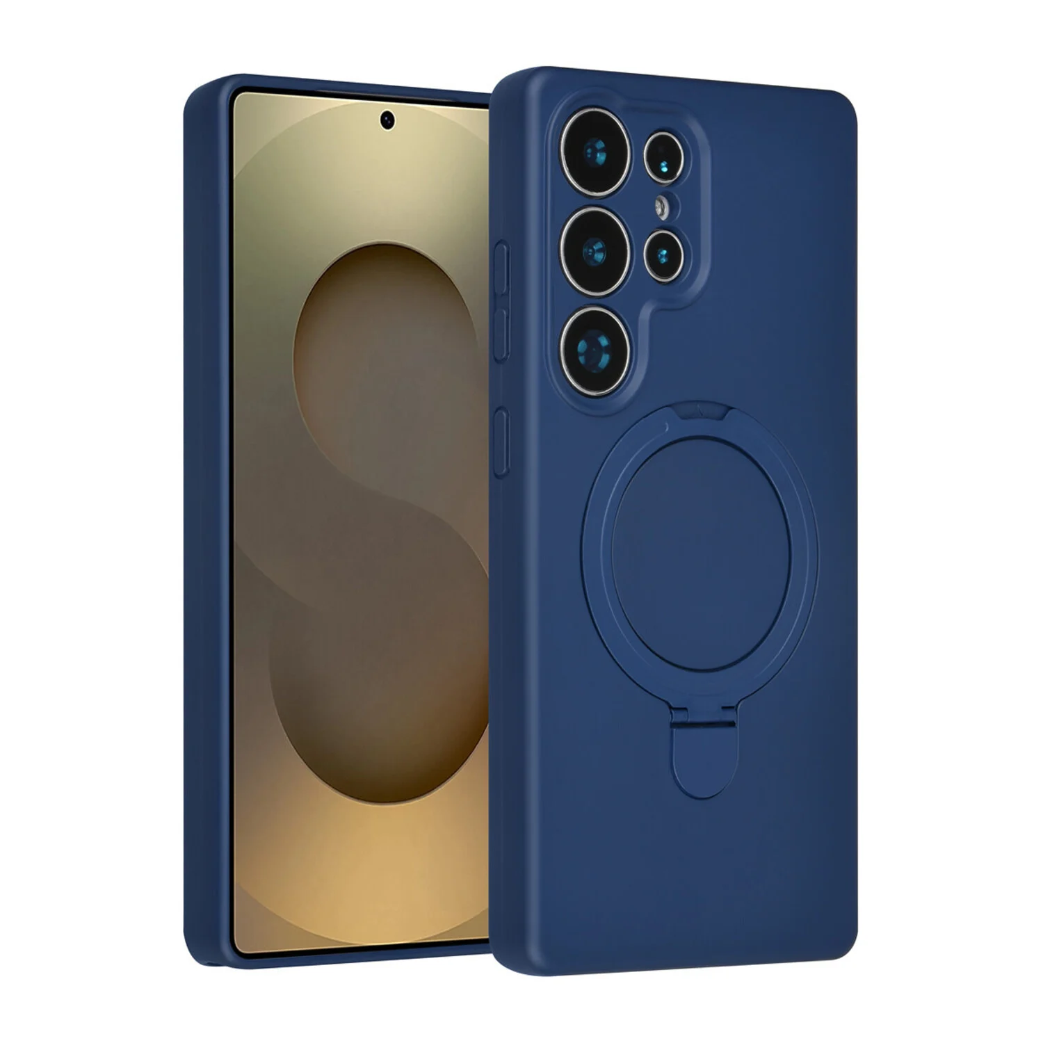 TUNIQ TUNIQ Galaxy S25 Ultra Back-Cover hul - Magsafe With Ring Stand - Hanger - Navy Blue