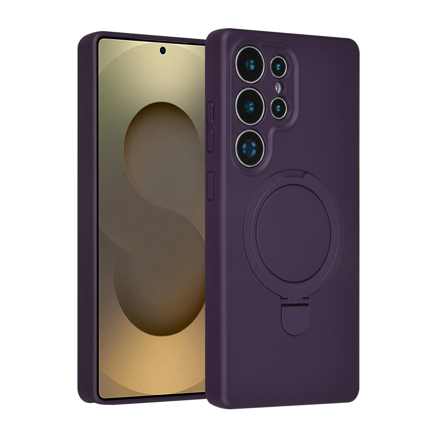 TUNIQ TUNIQ Galaxy S25 Ultra Back-Cover hul - Magsafe With Ring Stand - Hanger - Grape Purple