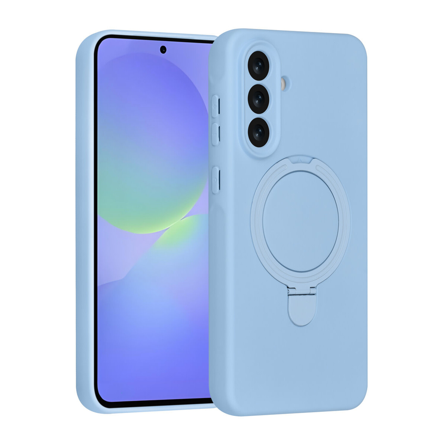 TUNIQ TUNIQ Galaxy A36 Back-Cover hul - Magsafe With Ring Stand - Hanger - Baby Blue