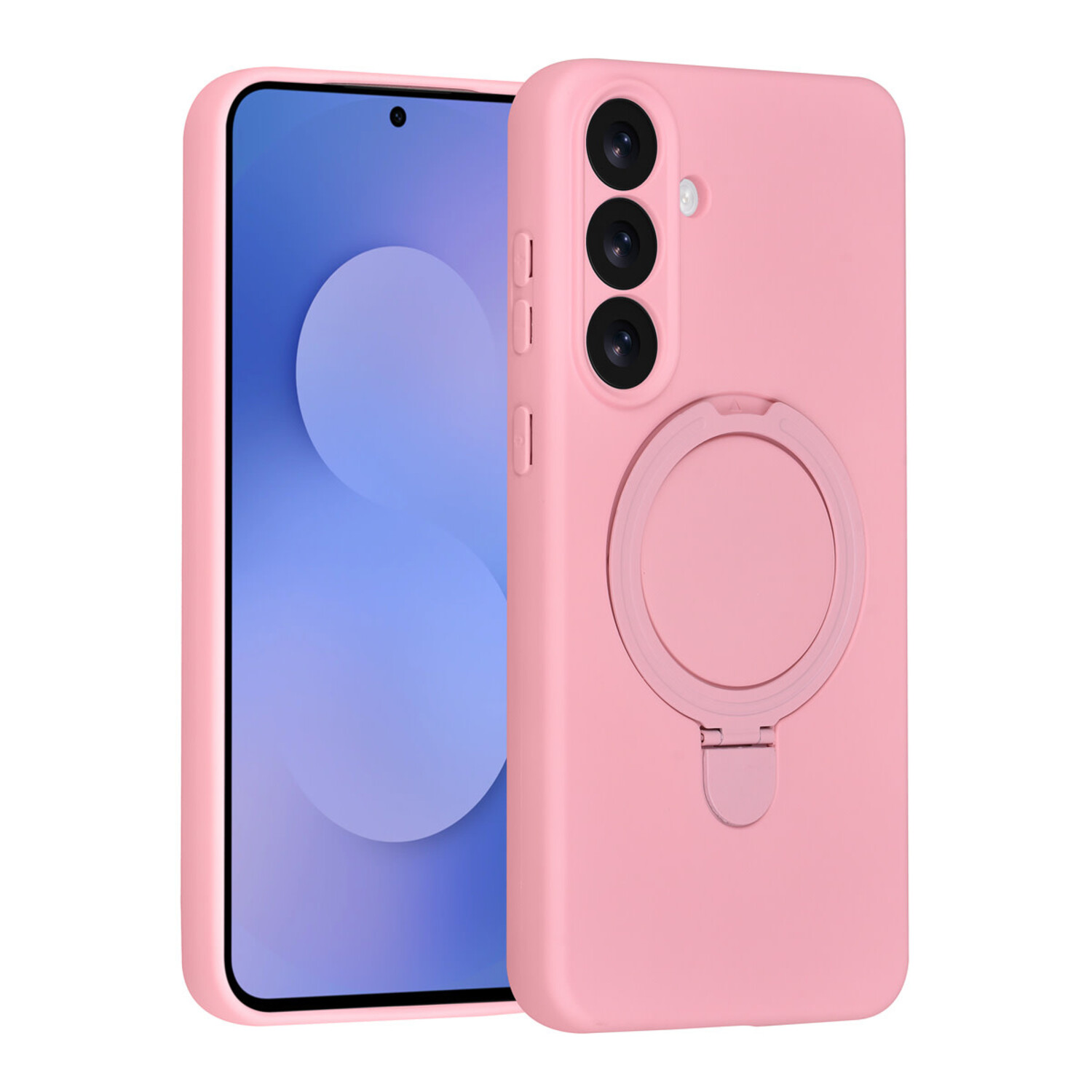TUNIQ TUNIQ Galaxy S25 FE Back-Cover hul - Magsafe With Ring Stand - Hanger - Sakura Pink