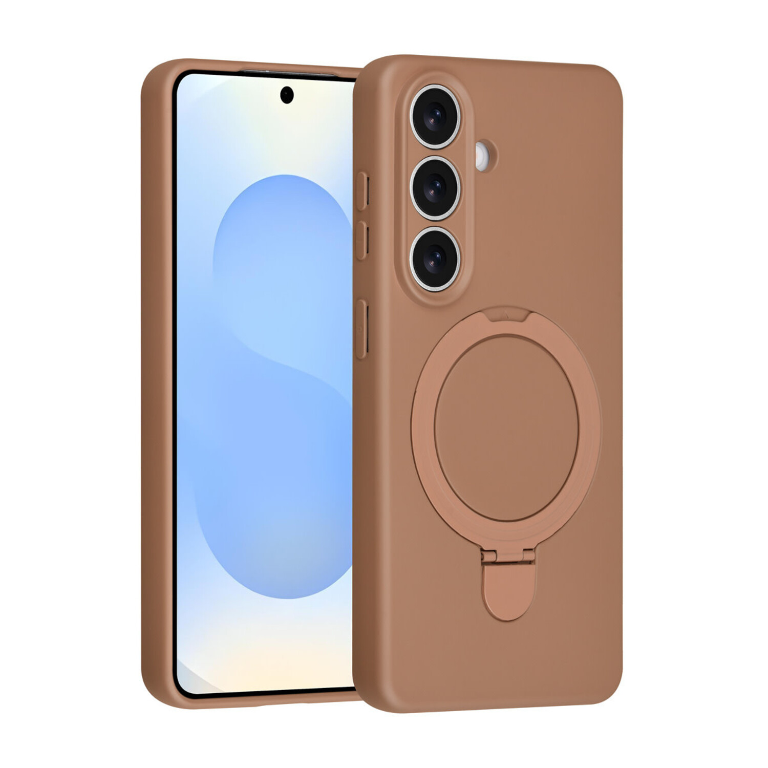 TUNIQ TUNIQ Galaxy S26 Back-Cover hul - Magsafe With Ring Stand - Hanger - Desert Brown