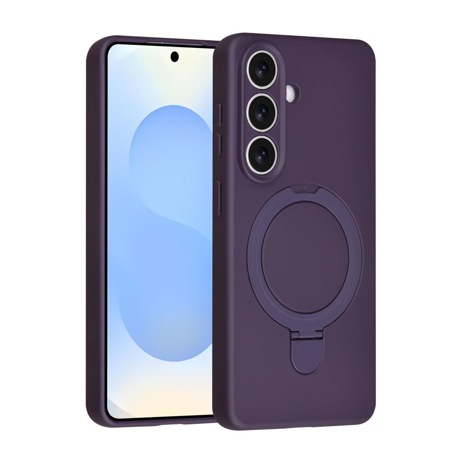 TUNIQ TUNIQ Galaxy S26 Back-Cover hul - Magsafe With Ring Stand - Hanger - Grape Purple