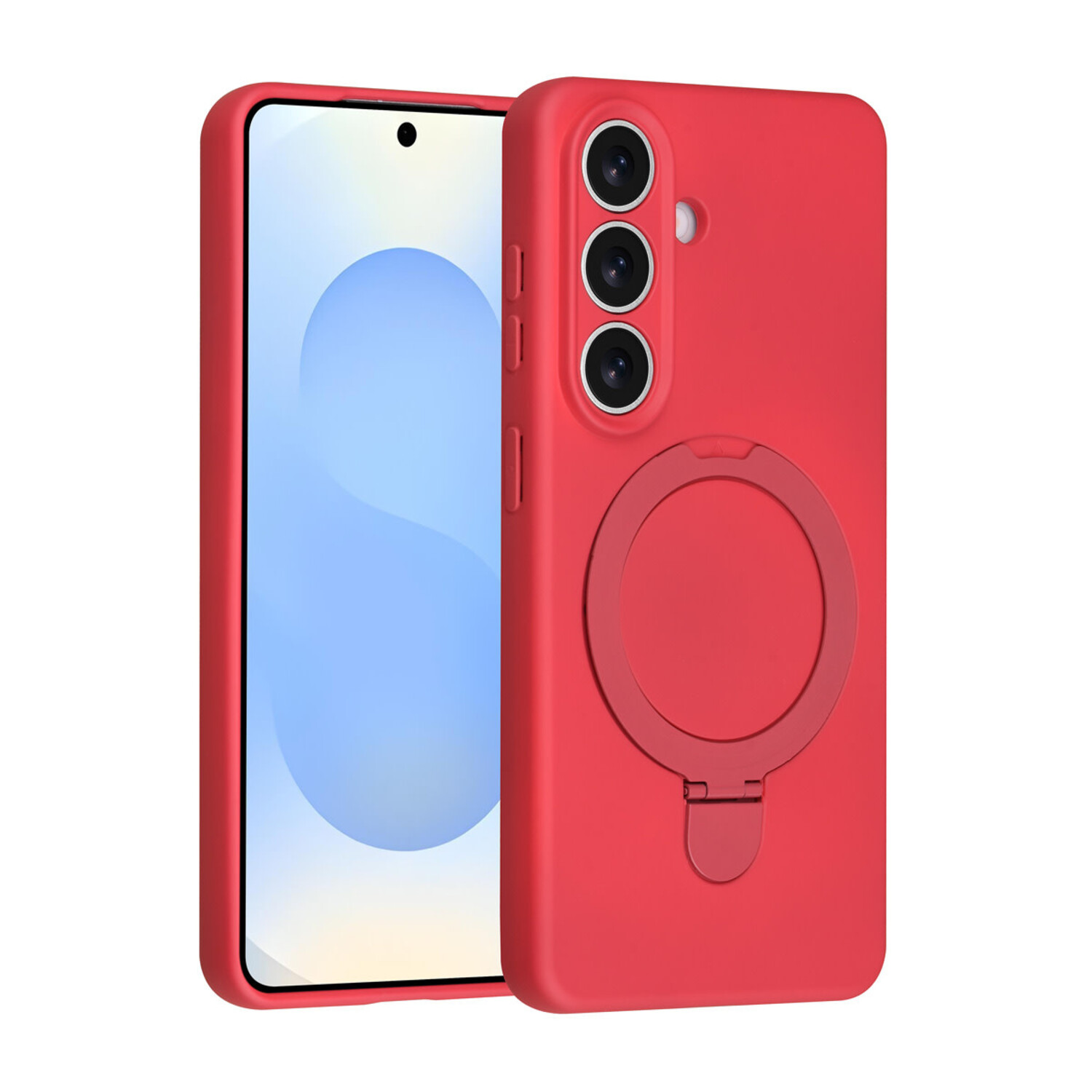 TUNIQ TUNIQ Galaxy S26 Back-Cover hul - Magsafe With Ring Stand - Hanger - Cherry Red