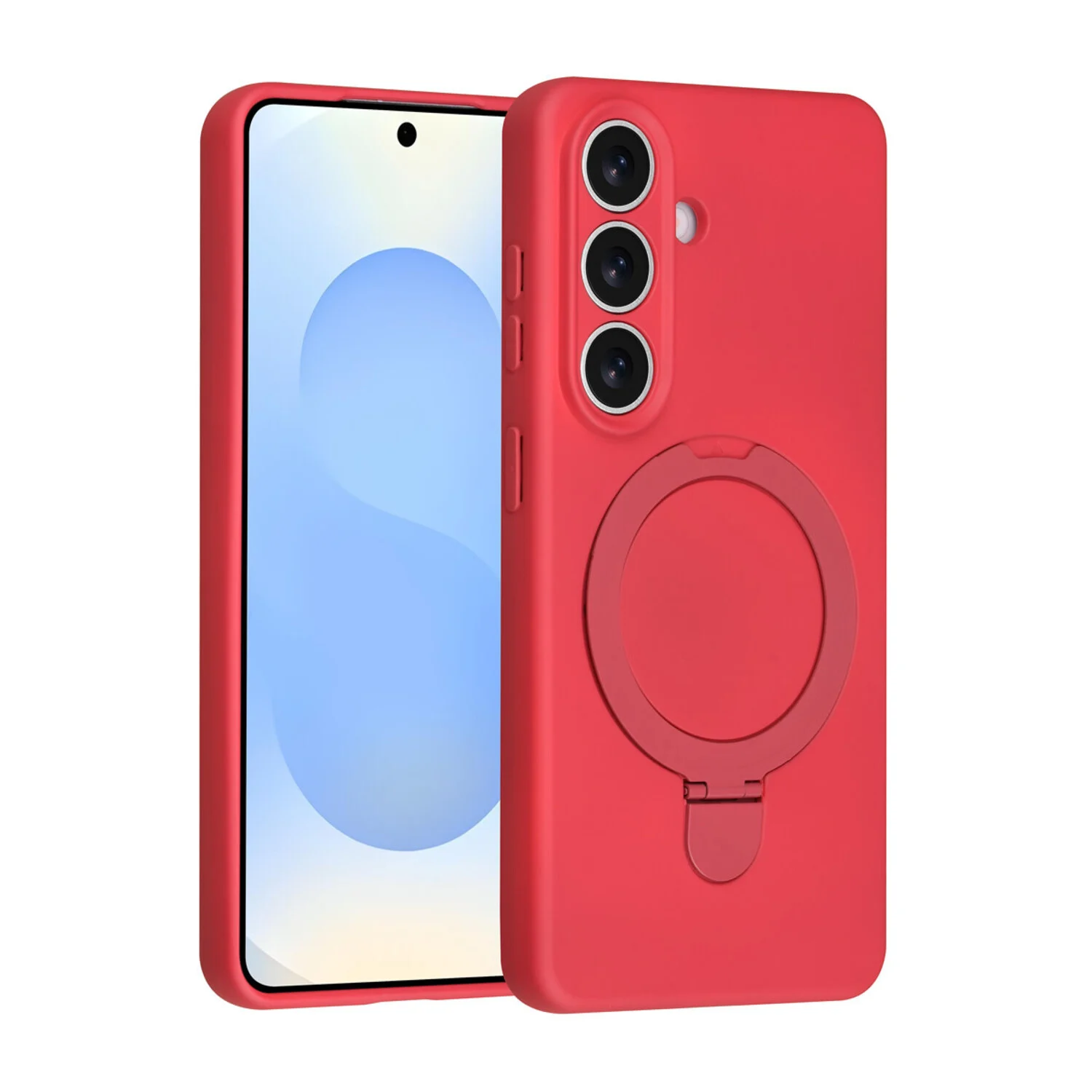 TUNIQ TUNIQ Galaxy S26 Back-Cover hul - Magsafe With Ring Stand - Hanger - Cherry Red