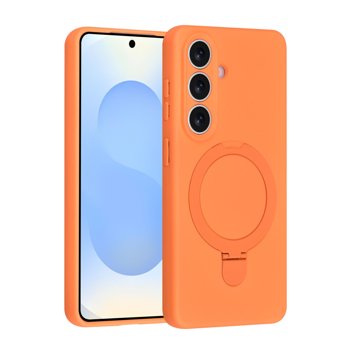 TUNIQ TUNIQ Galaxy S26 Back-Cover hul - Magsafe With Ring Stand - Hanger - Tangerine Orange