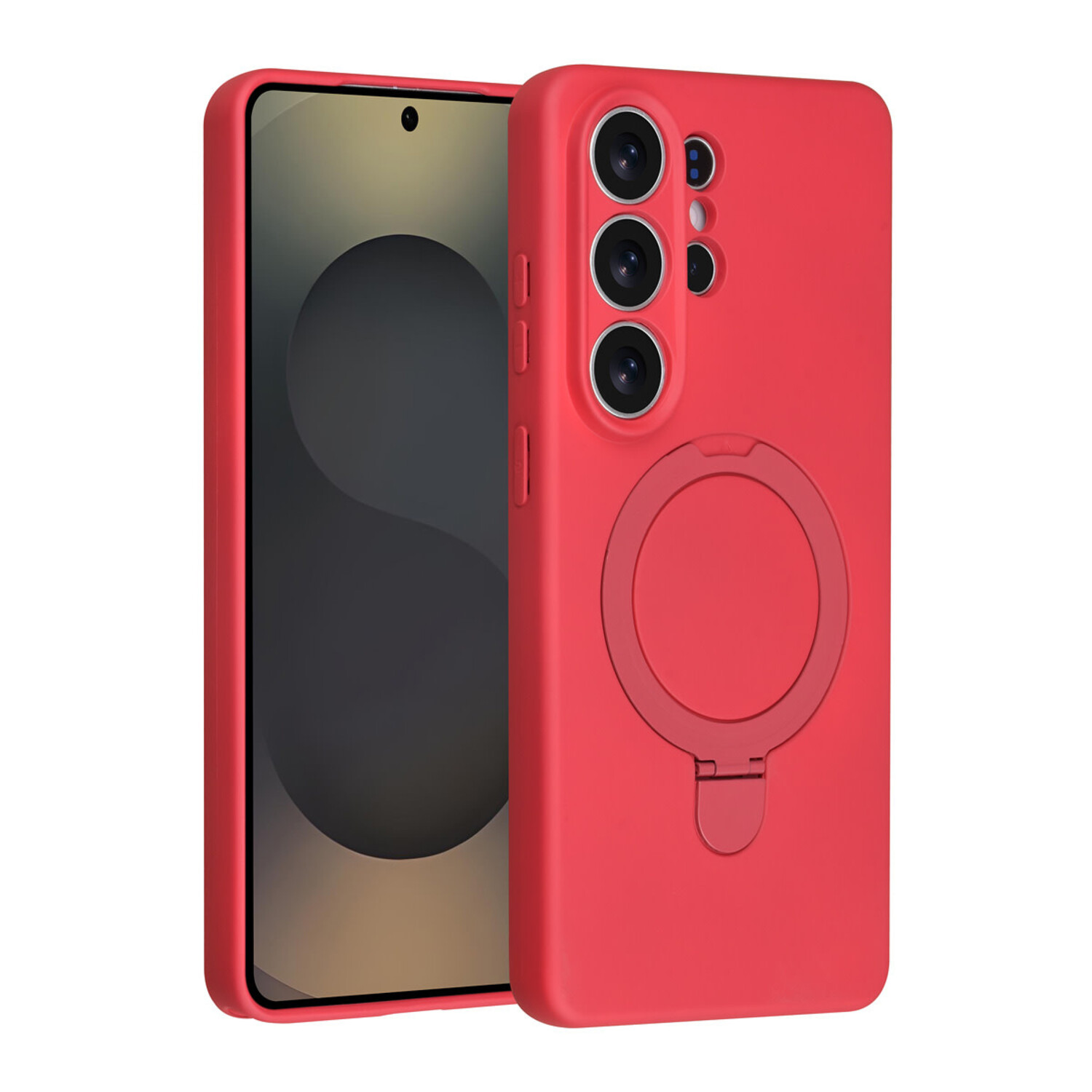 TUNIQ TUNIQ Galaxy S26 Ultra Back-Cover hul - Magsafe With Ring Stand - Hanger - Cherry Red