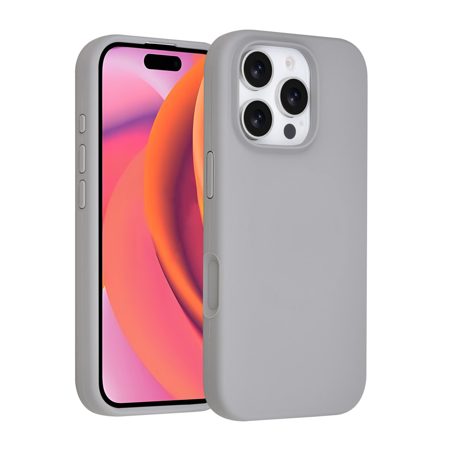 TUNIQ TUNIQ iPhone 16 Pro Back-Cover hul - Full Silicone - Grau