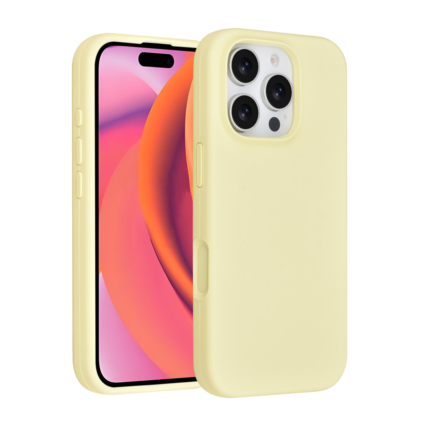 TUNIQ TUNIQ iPhone 16 Pro Back-Cover hul - Full Silicone - Gelb