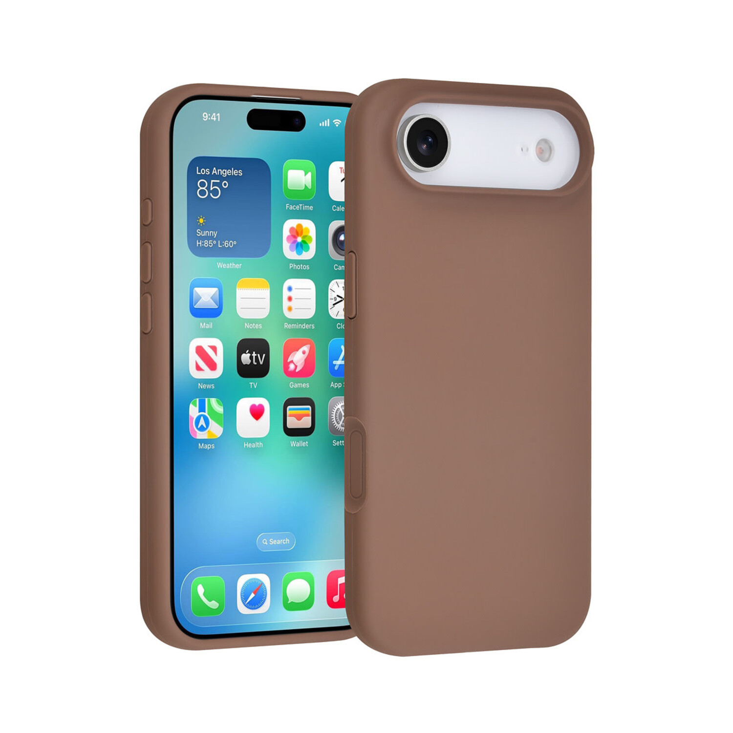 TUNIQ TUNIQ iPhone 17 Air Back-Cover hul - Full Silicone - Braun