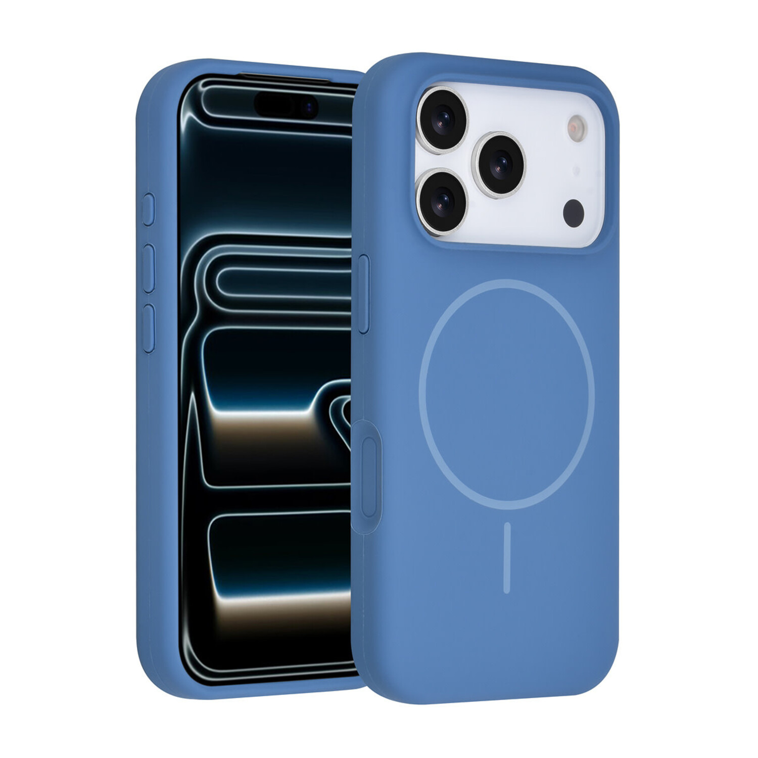 TUNIQ TUNIQ iPhone 17 Pro Back-Cover hul - Magsafe - Full Silicone - Blau