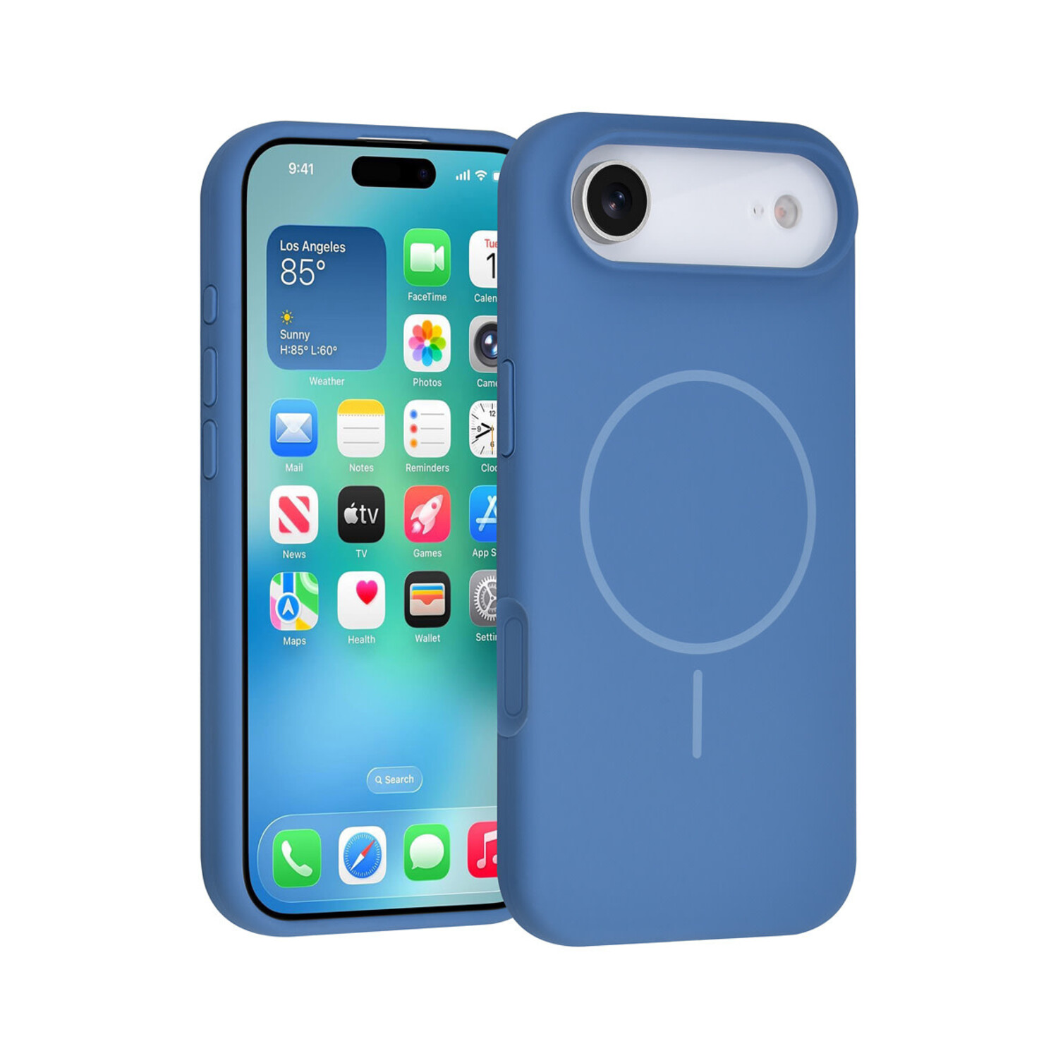 TUNIQ TUNIQ iPhone 17 Air Back-Cover hul - Magsafe - Full Silicone - Blau