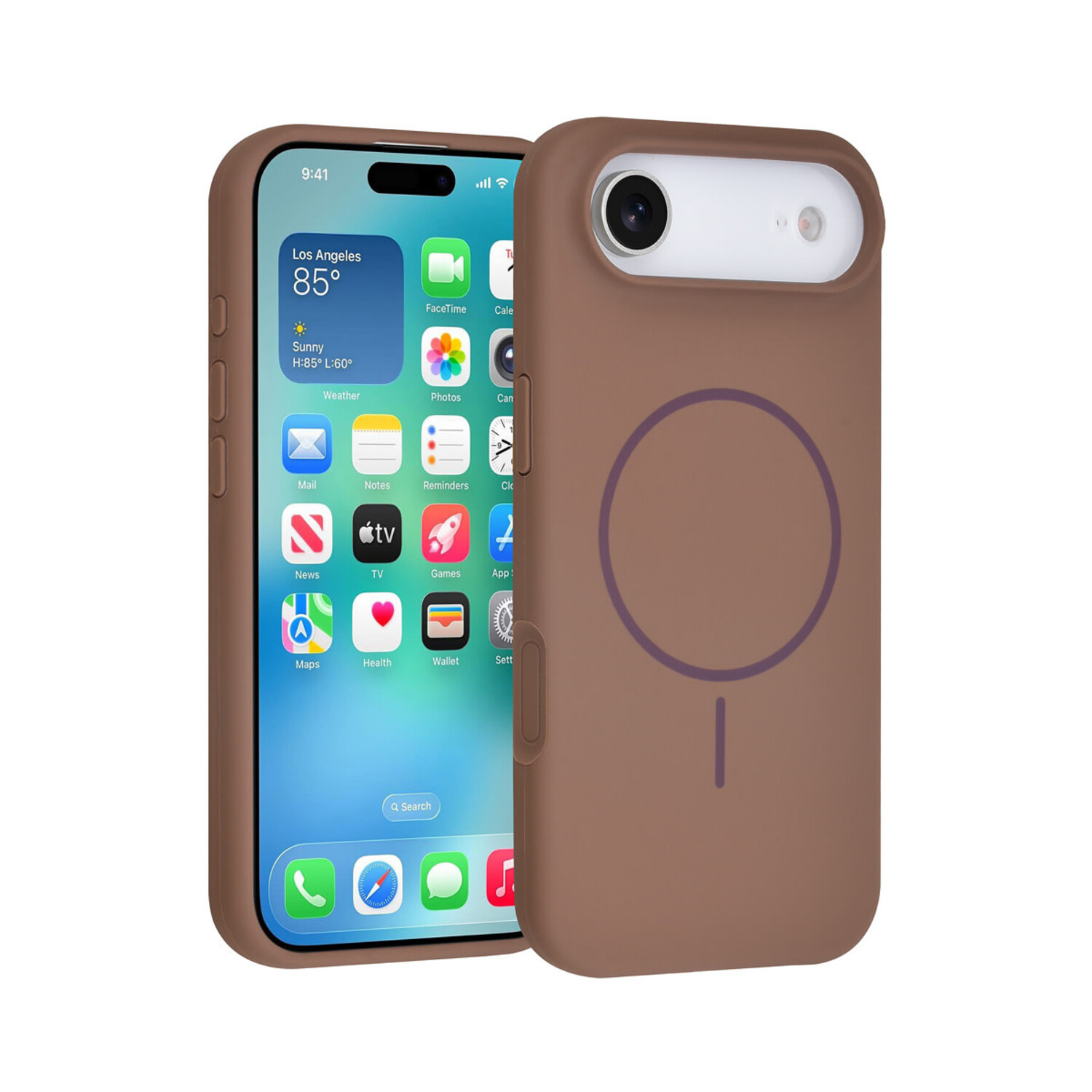 TUNIQ TUNIQ iPhone 17 Air Back-Cover hul - Magsafe - Full Silicone - Braun