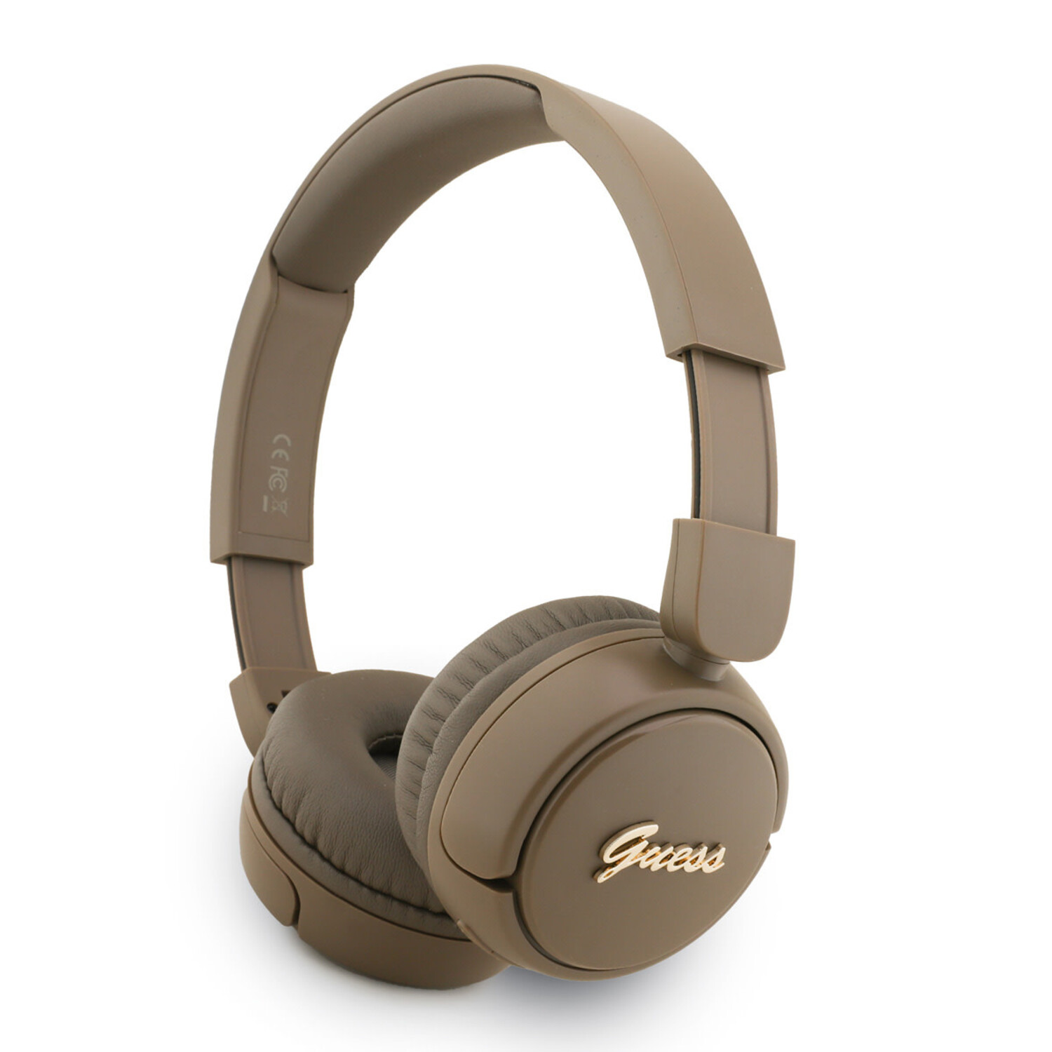 Guess Guess Bluetooth Headphones - Metal Logo Script - Braun
