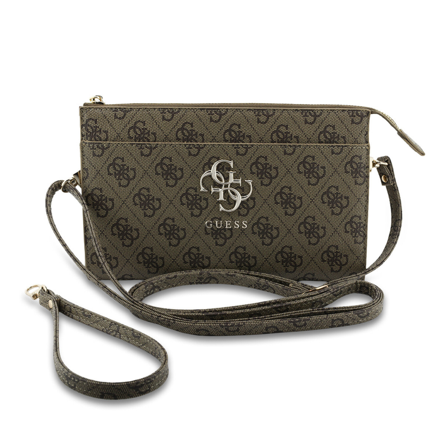 Guess Guess PU Leather Phone Pouch - Big 4G Logo - Braun