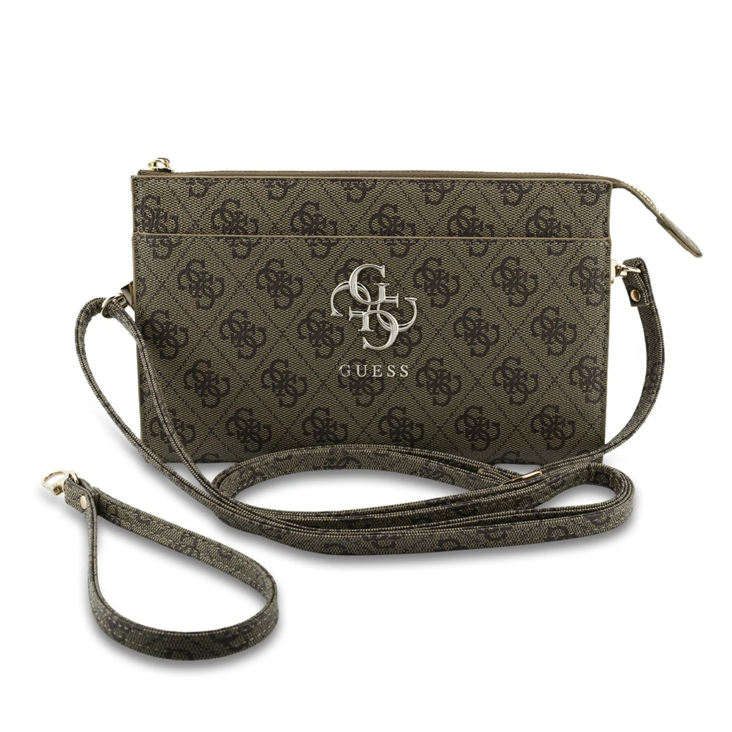 Guess Guess PU Leather Phone Pouch - Big 4G Logo - Braun
