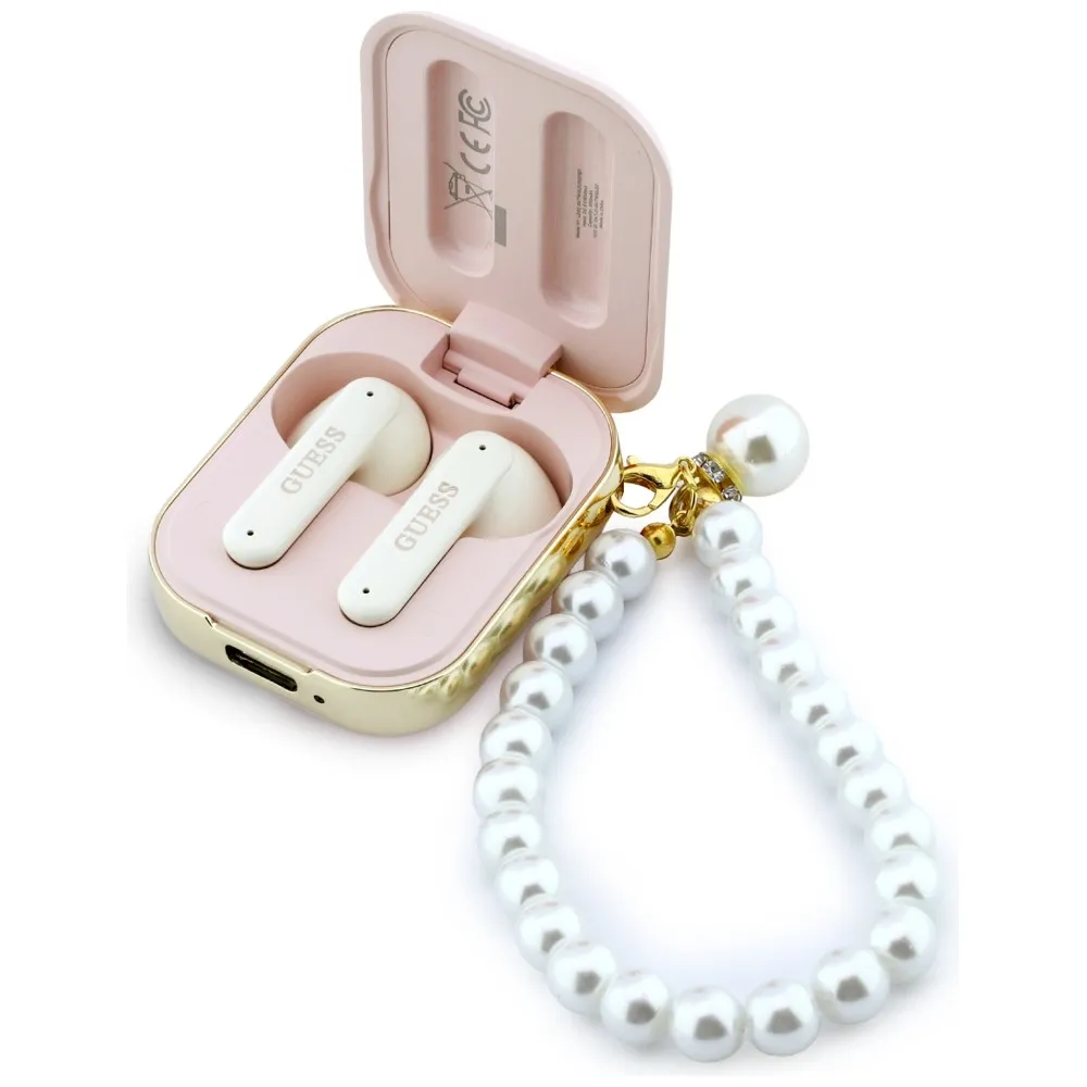 Wireless earphone GUESS TWS Pearl Strap GUE005292 pink
