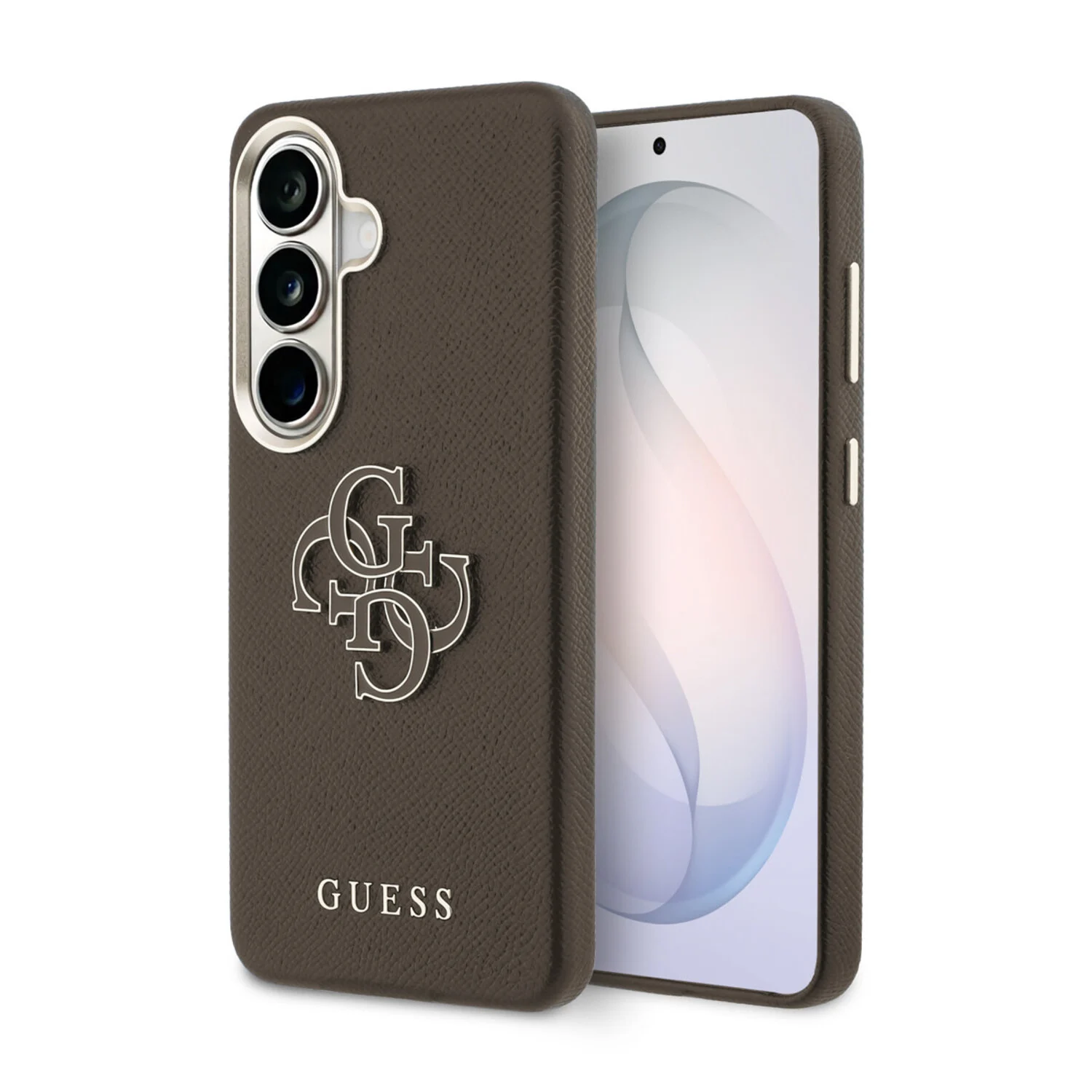 Guess Guess Galaxy S26 Back-Cover hul - Grained - Big 4G Logo - Braun