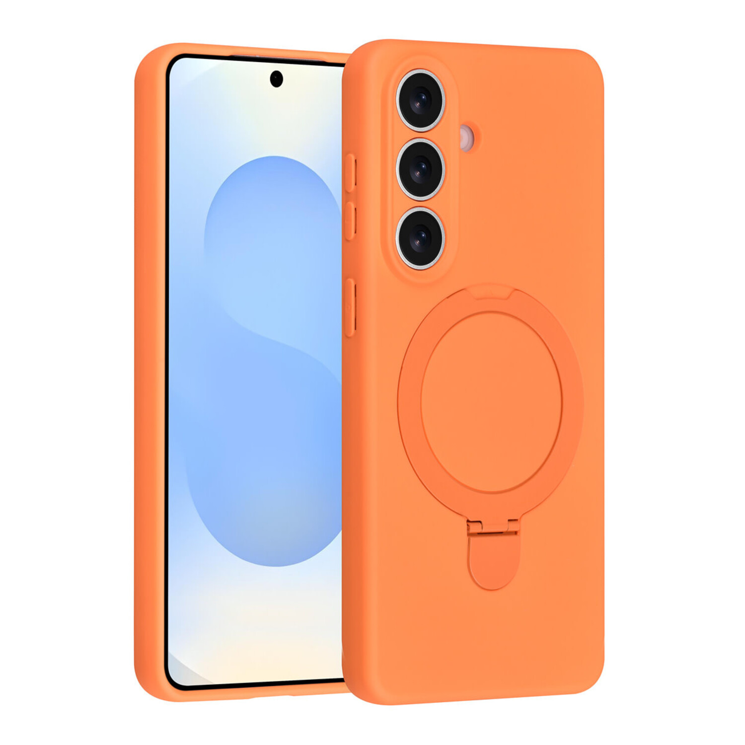 TUNIQ TUNIQ Galaxy S26 Plus Back-Cover hul - Magsafe With Ring Stand - Hanger - Tangerine Orange