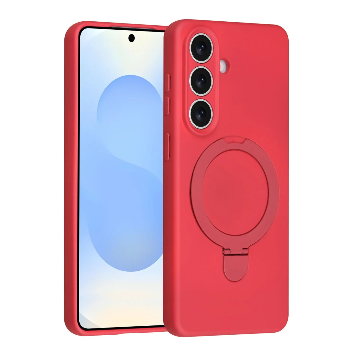 TUNIQ TUNIQ Galaxy S26 Plus Back-Cover hul - Magsafe With Ring Stand - Hanger - Cherry Red