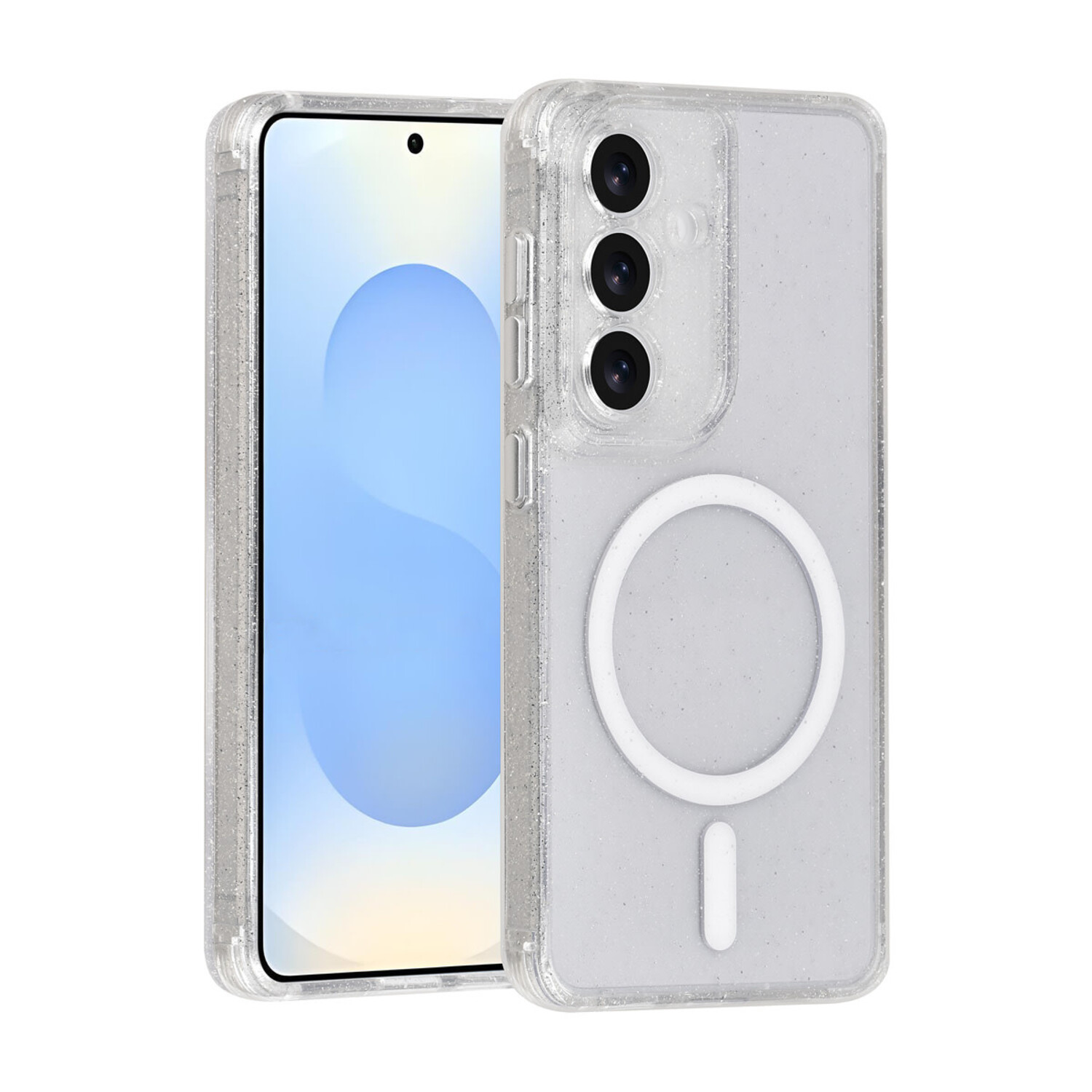 TUNIQ TUNIQ Galaxy S26 Back-Cover hul - Magsafe - Glitzer - Aufhänger - Transparent