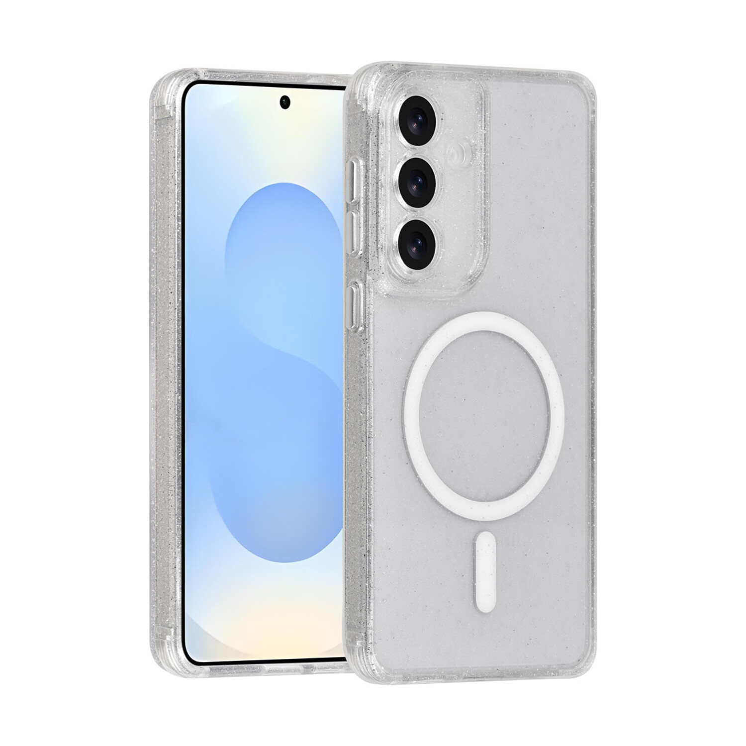 TUNIQ TUNIQ Galaxy S26 Plus Back-Cover hul - Magsafe - Glitzer - Aufhänger - Transparent