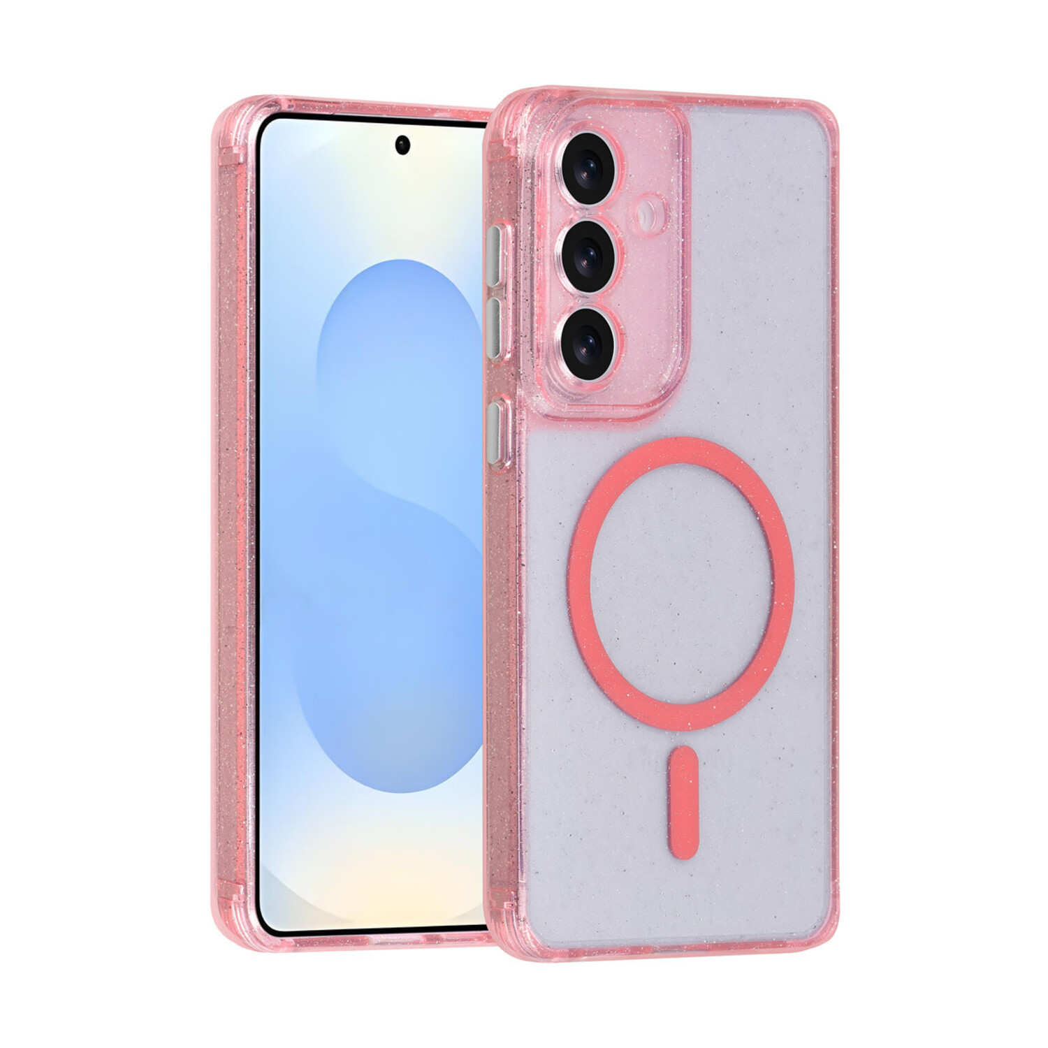 TUNIQ TUNIQ Galaxy S26 Plus Back-Cover hul - Magsafe - Glitzer - Aufhänger - Rosa