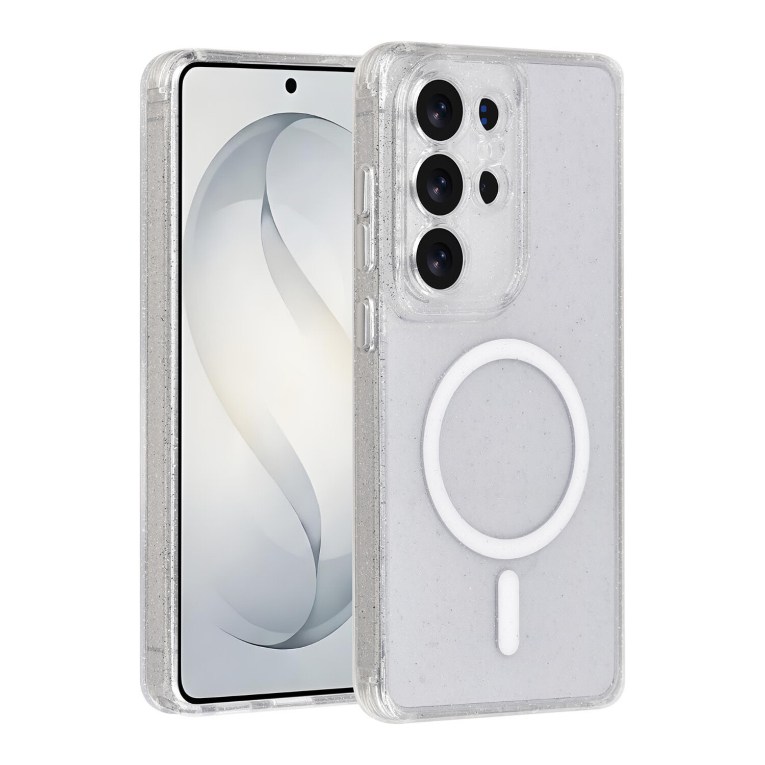 TUNIQ TUNIQ Galaxy S26 Ultra Back-Cover hul - Magsafe - Glitzer - Aufhänger - Transparent