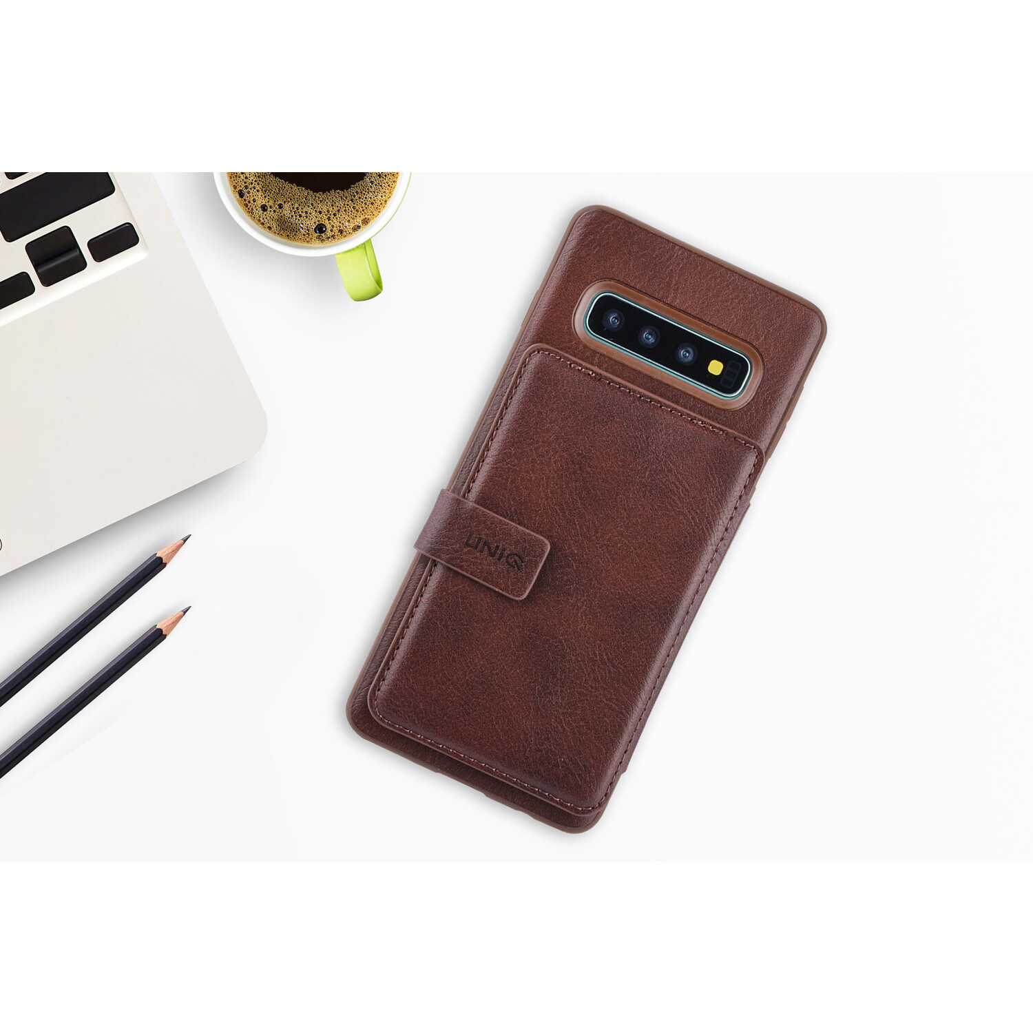 UNIQ Accessory Backcover für Galaxy S10 Plus - Braun