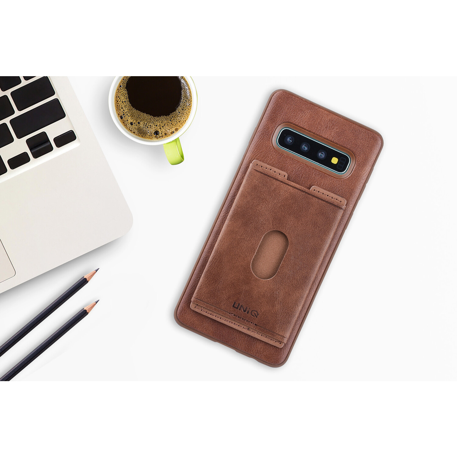 UNIQ Accessory Backcover für Galaxy S10 Plus - Braun