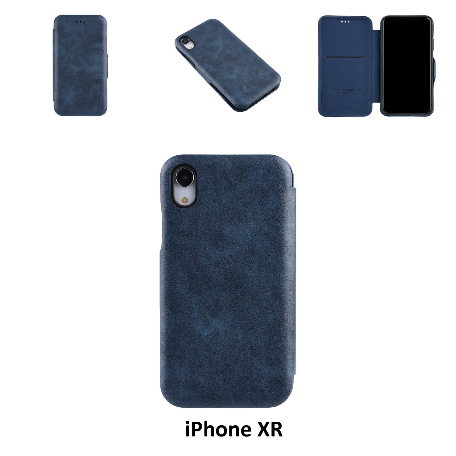 UNIQ Accessory passend für Apple iPhone XR Kartenhalter Blau Book-Case hul -Magnetverschluss - Kunststof;TPU