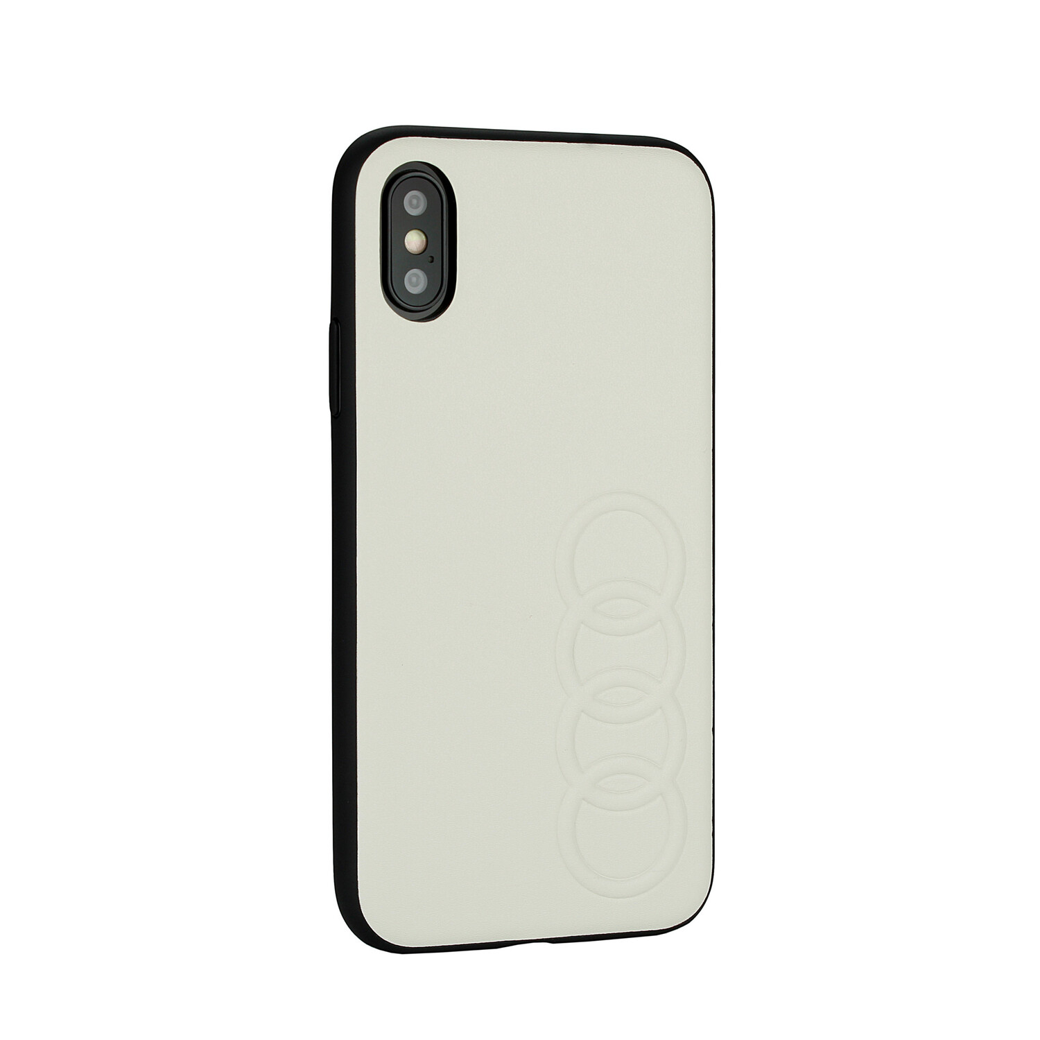 Audi Audi Back-Cover hul passend für Apple iPhone XR TT Serie Weiß -Sythetic leather - Kunstleer; TPU