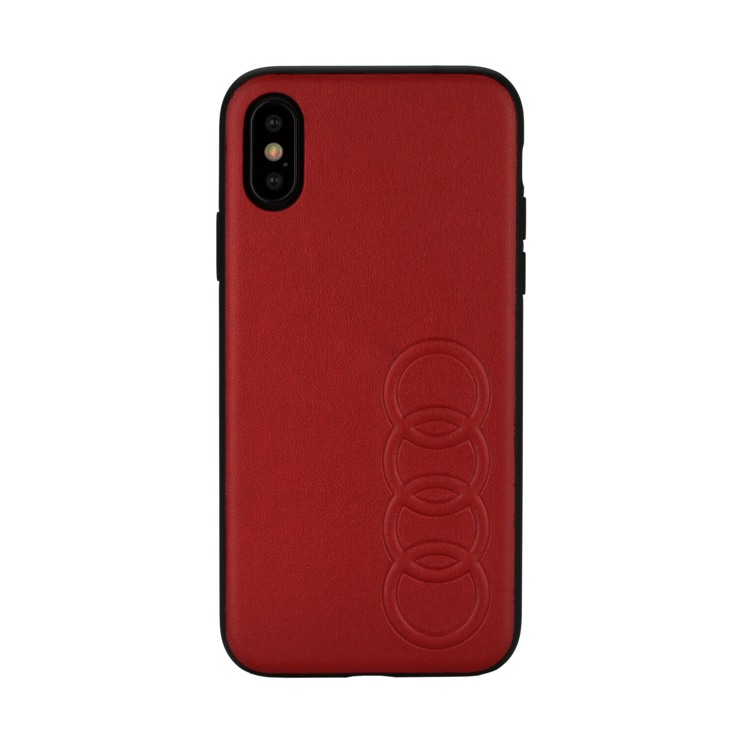 Audi Audi Back-Cover hul passend für Apple iPhone Xs Max TT Serie Rot -Sythetic leather - Kunstleer; TPU