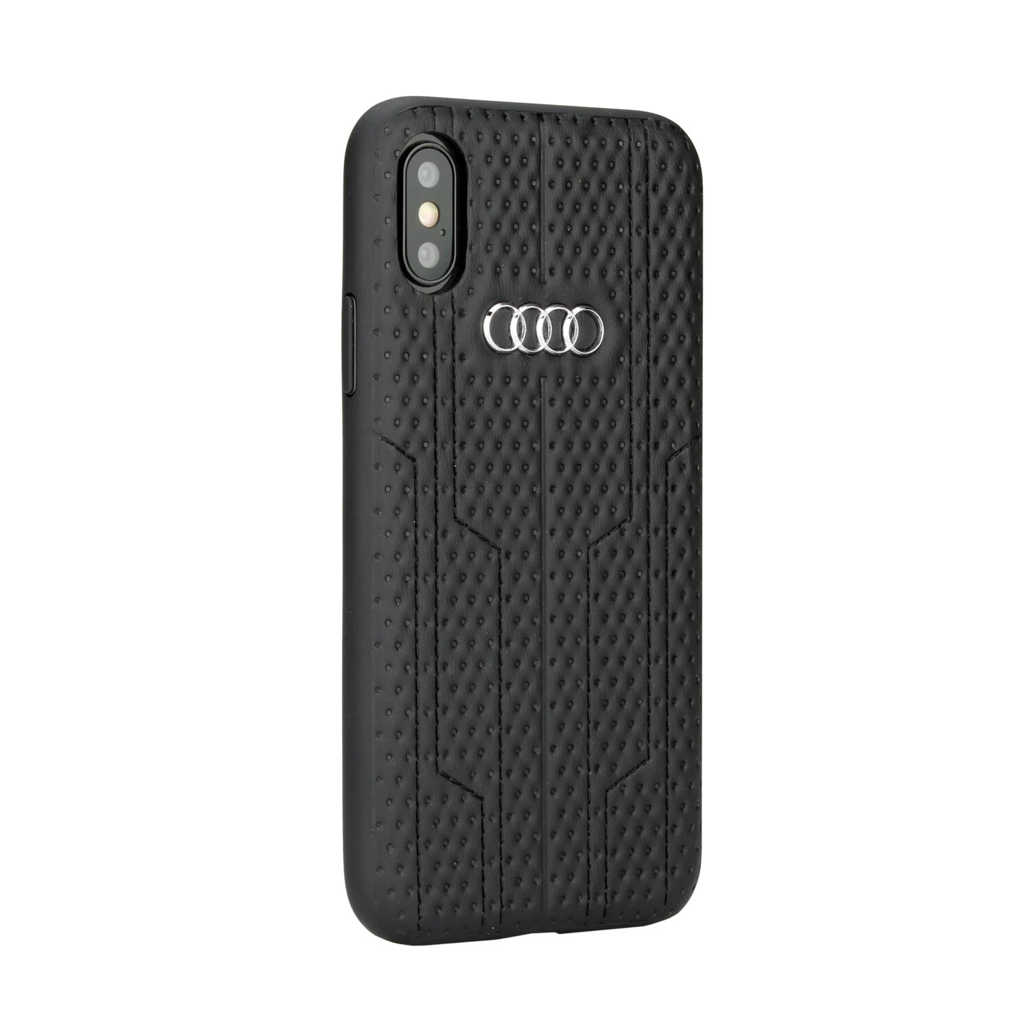 Audi Audi Back-Cover hul passend für Apple iPhone Xs Max A6 Serie Schwarz -Sythetic leather - Kunstleer; TPU