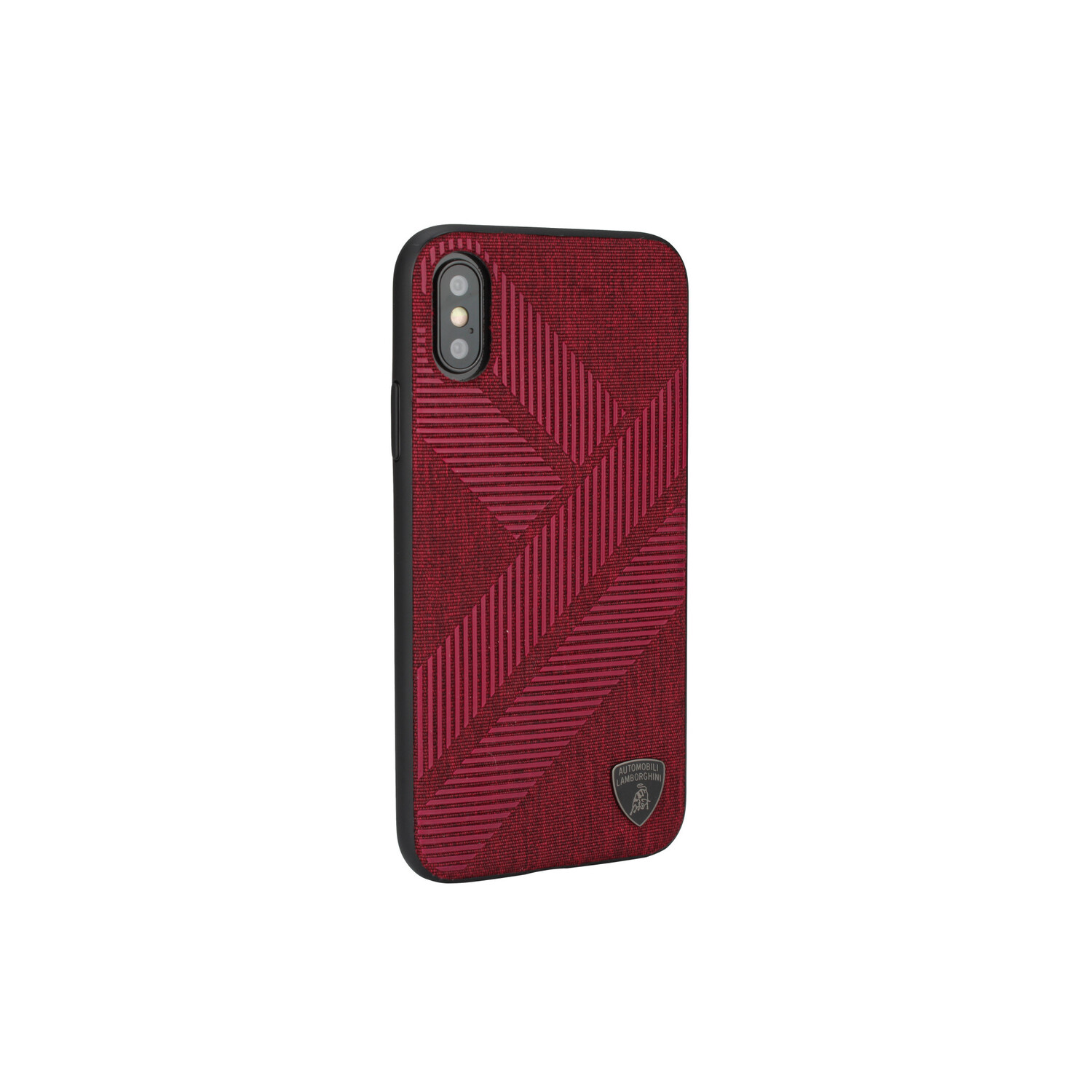 Lamborghini Lamborghini Back-Cover hul passend für Apple iPhone X-Xs Structure Rot -Silicone - TPU