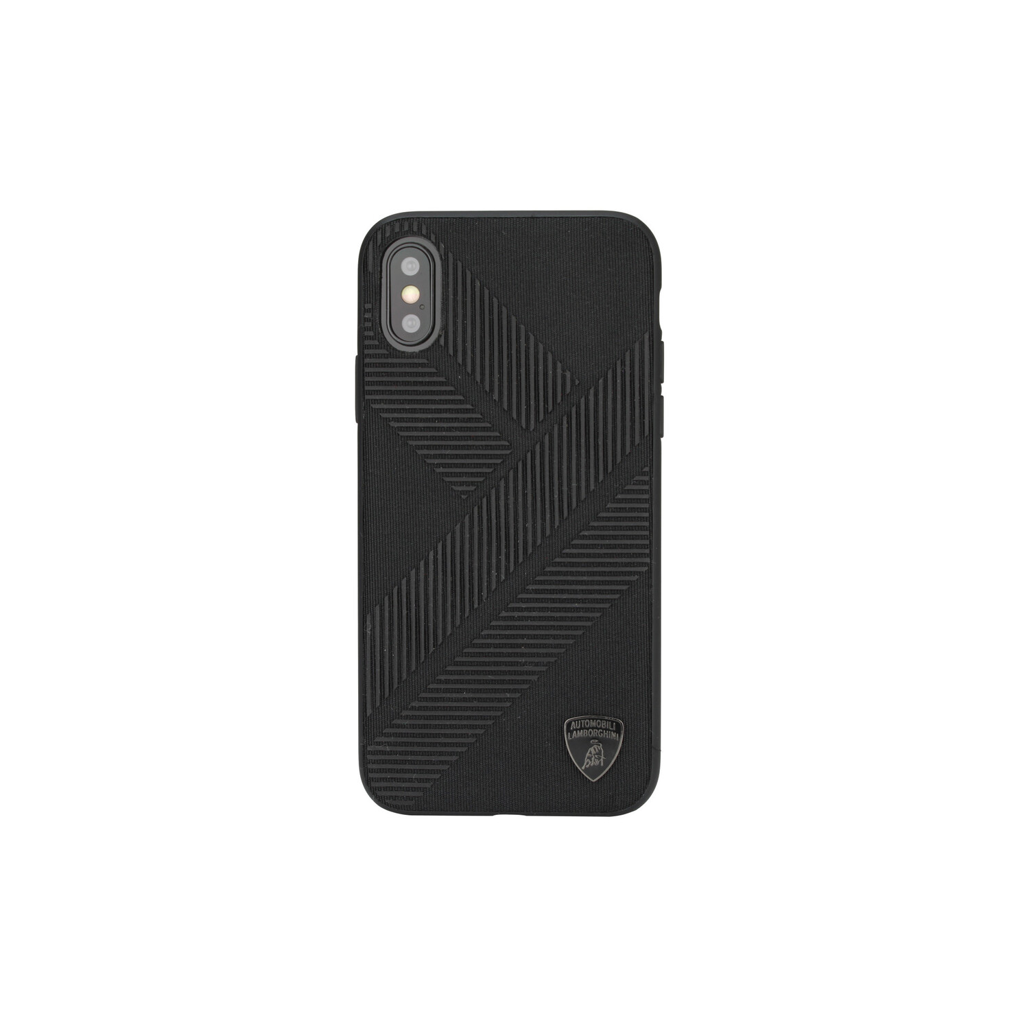 Lamborghini Lamborghini Back-Cover hul passend für Apple iPhone Xs Max Structure Schwarz -Silicone - TPU
