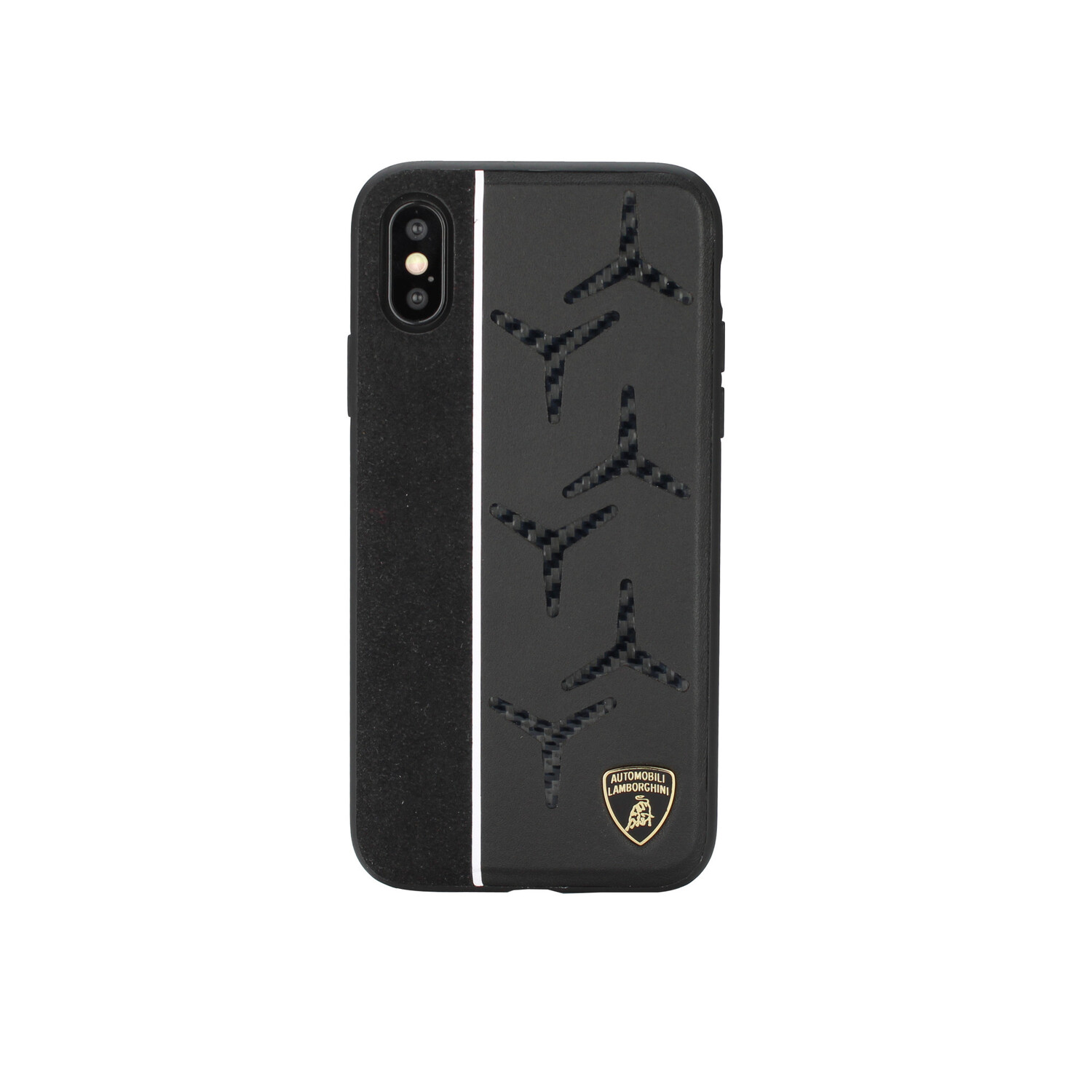 Lamborghini Lamborghini Back-Cover hul passend für Samsung Galaxy S10+ Alcantara Weiß -Genuine Leather - Echt leer