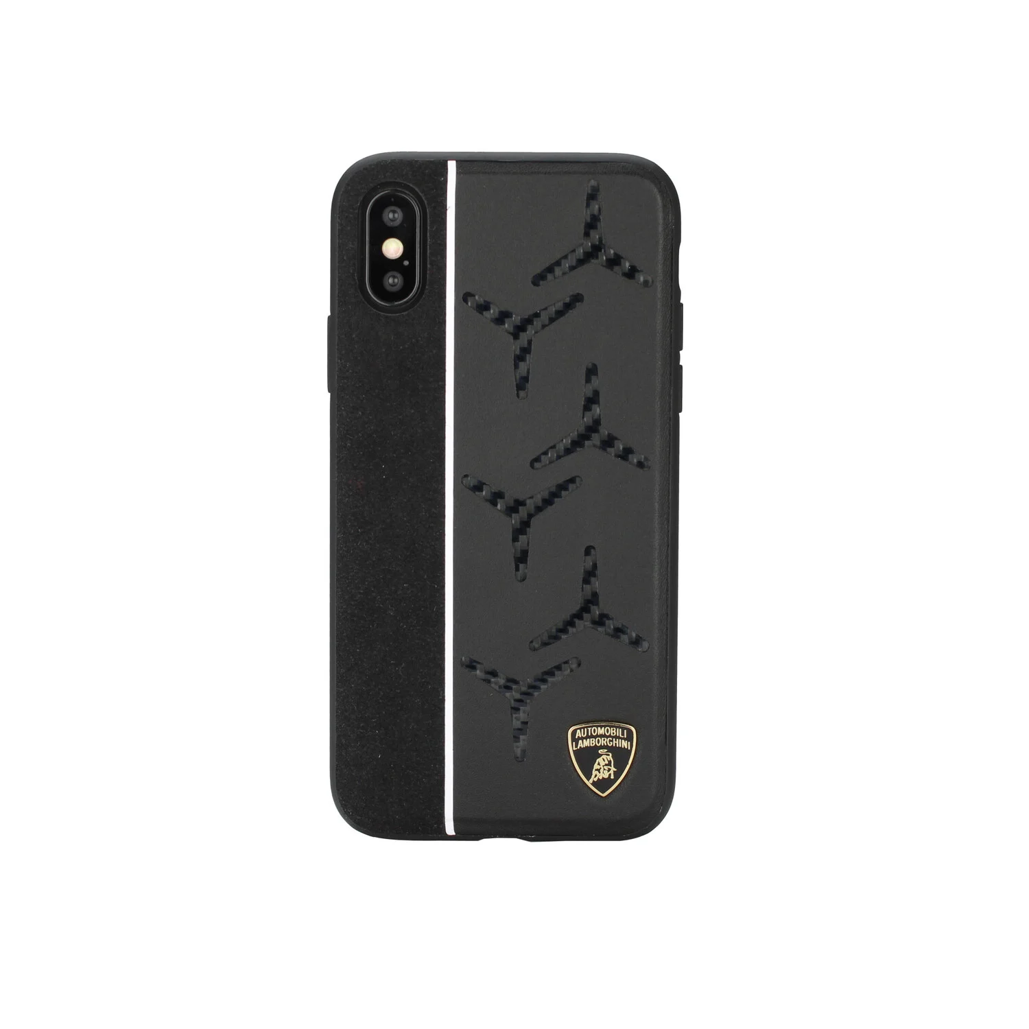 Lamborghini Lamborghini Back-Cover hul passend für Samsung Galaxy S10+ Alcantara Weiß -Genuine Leather - Echt leer