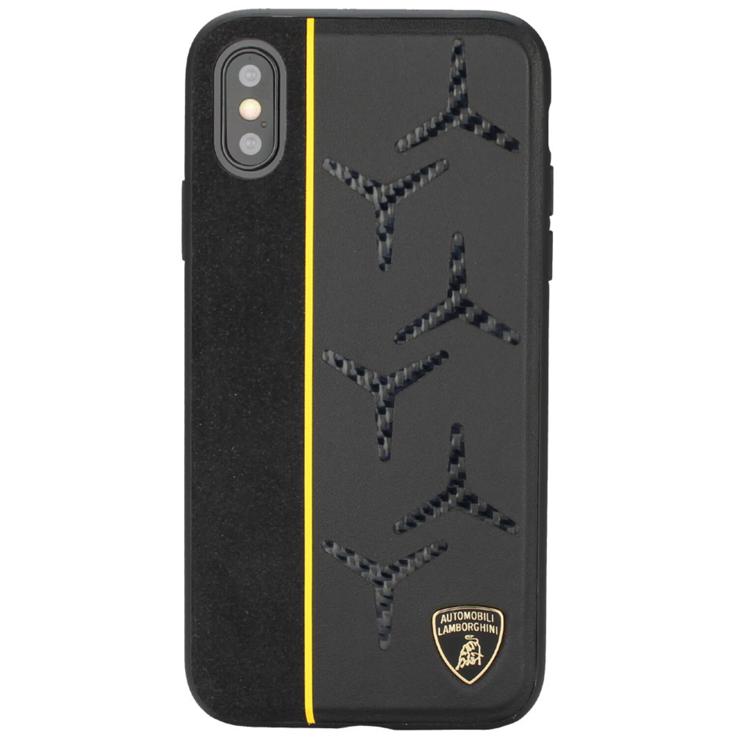 Lamborghini Lamborghini Back-Cover hul passend für Samsung Galaxy S10+ Alcantara Gelb -Genuine Leather - Echt leer