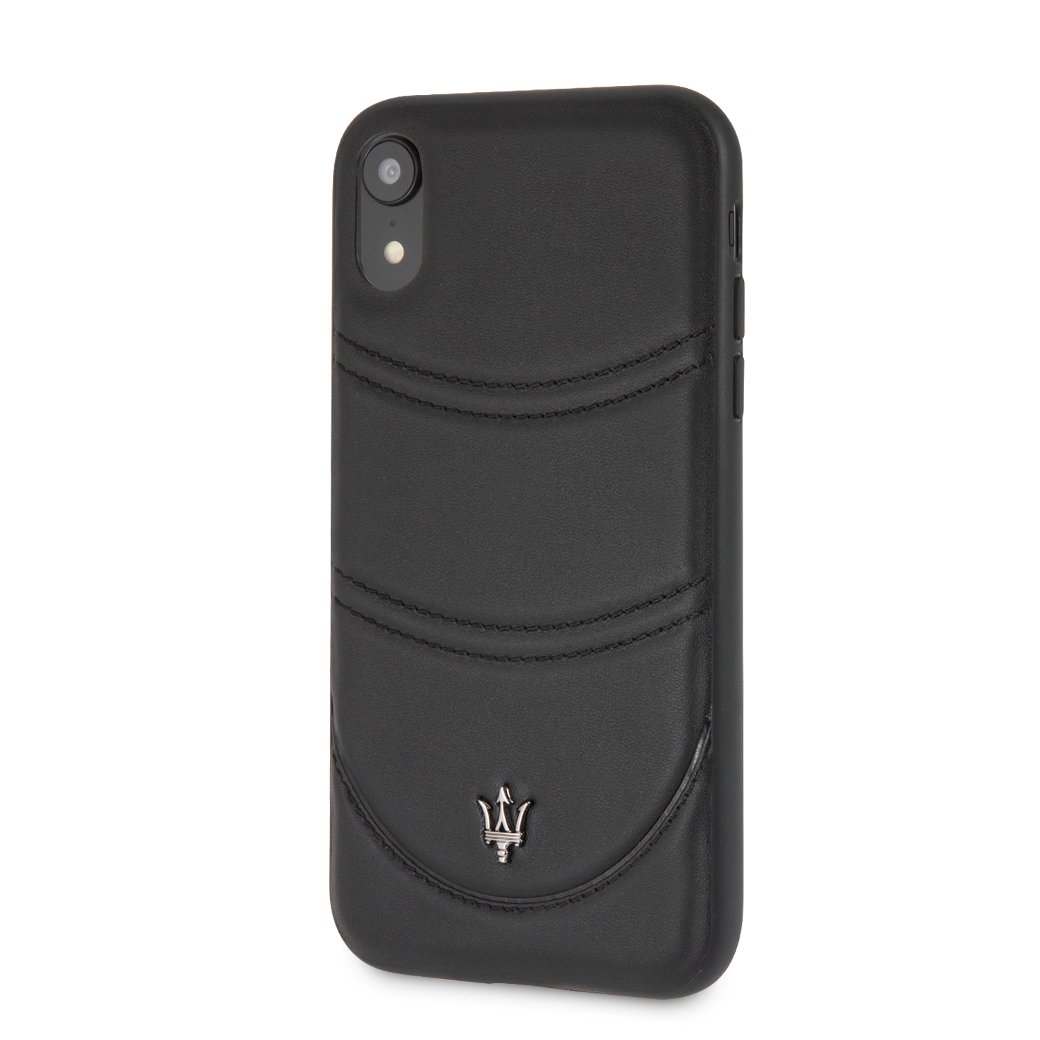 Maserati Back-Cover hul passend für Apple iPhone XS Max Granslusso Schwarz -Hard Case - Echt leer