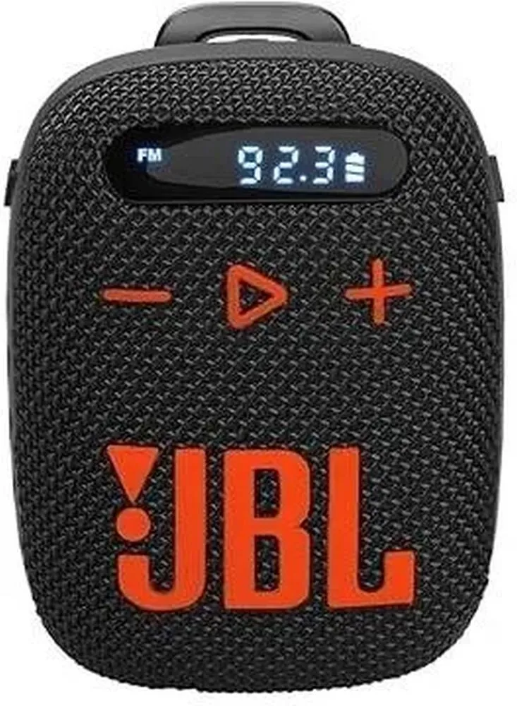 Wireless speaker JBL Wind 3 with handlebar holder black and orange