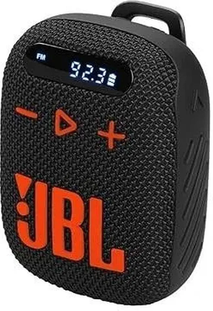 Wireless speaker JBL Wind 3 with handlebar holder black and orange