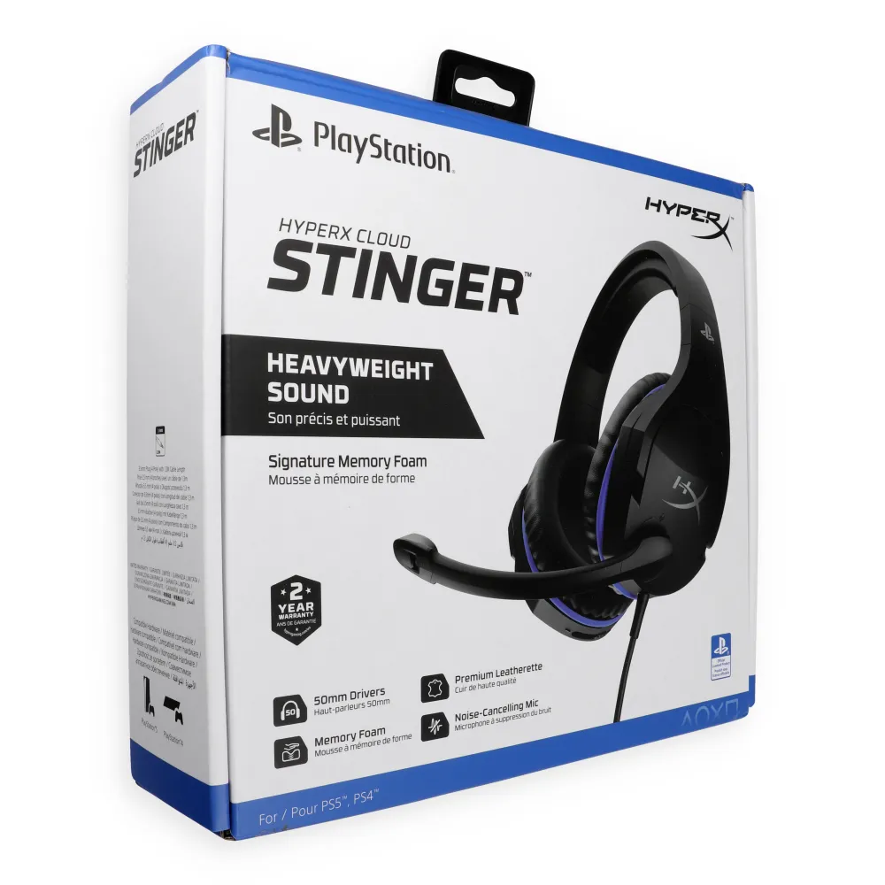 Wire headphones Jack 3,5 mm HyperX Cloud Stinger PlayStation black blue