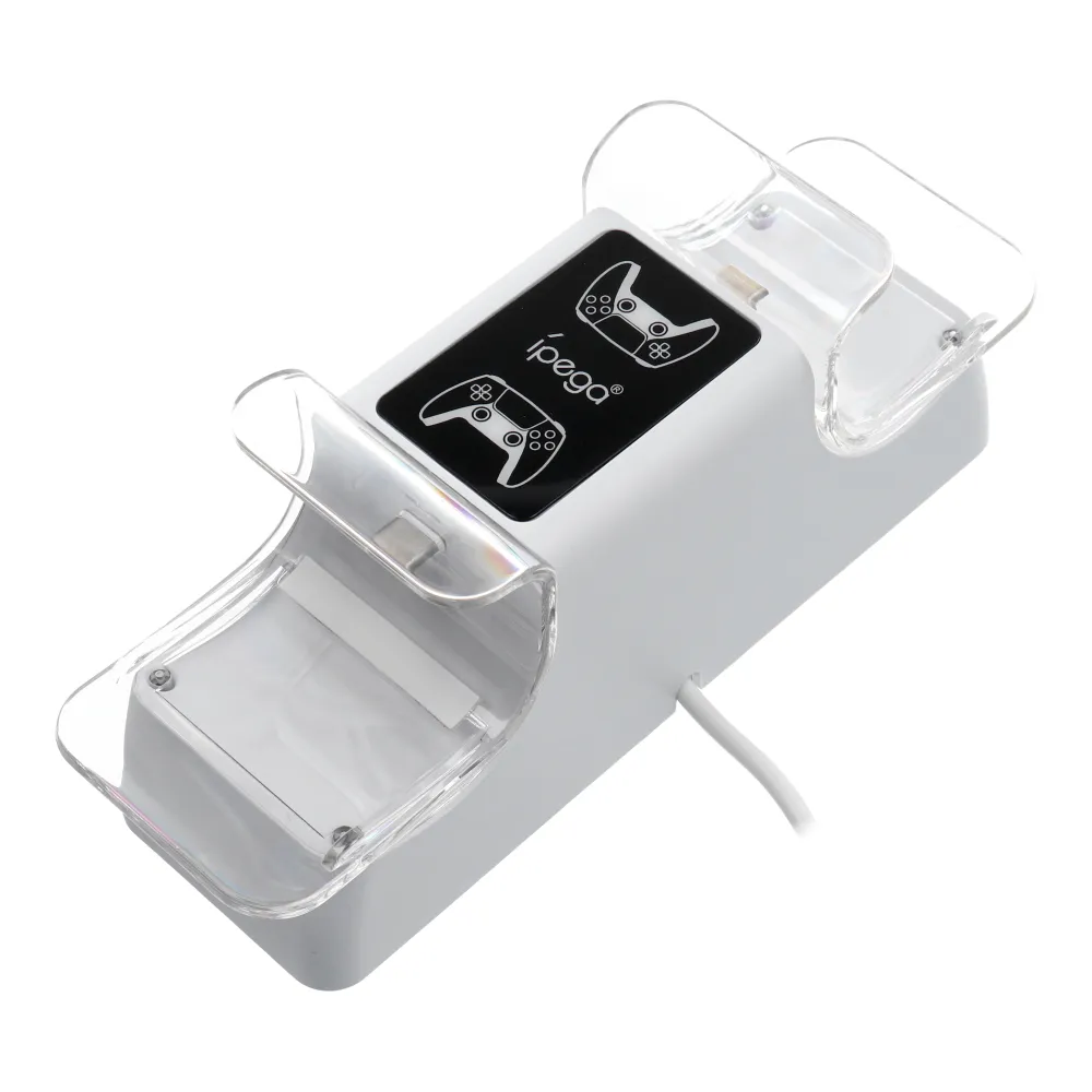 Controller charging station dual PS5 DualSense iPega P5003 white